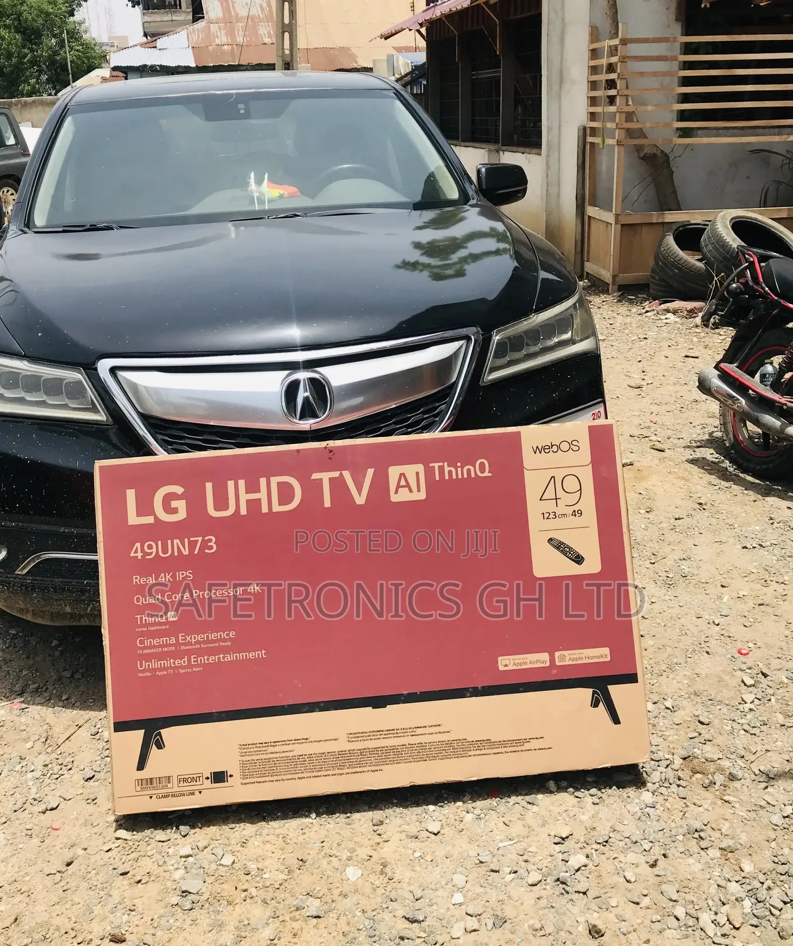 Black Glossy Led UN73 49 Inches Electric Smart UHD Tv