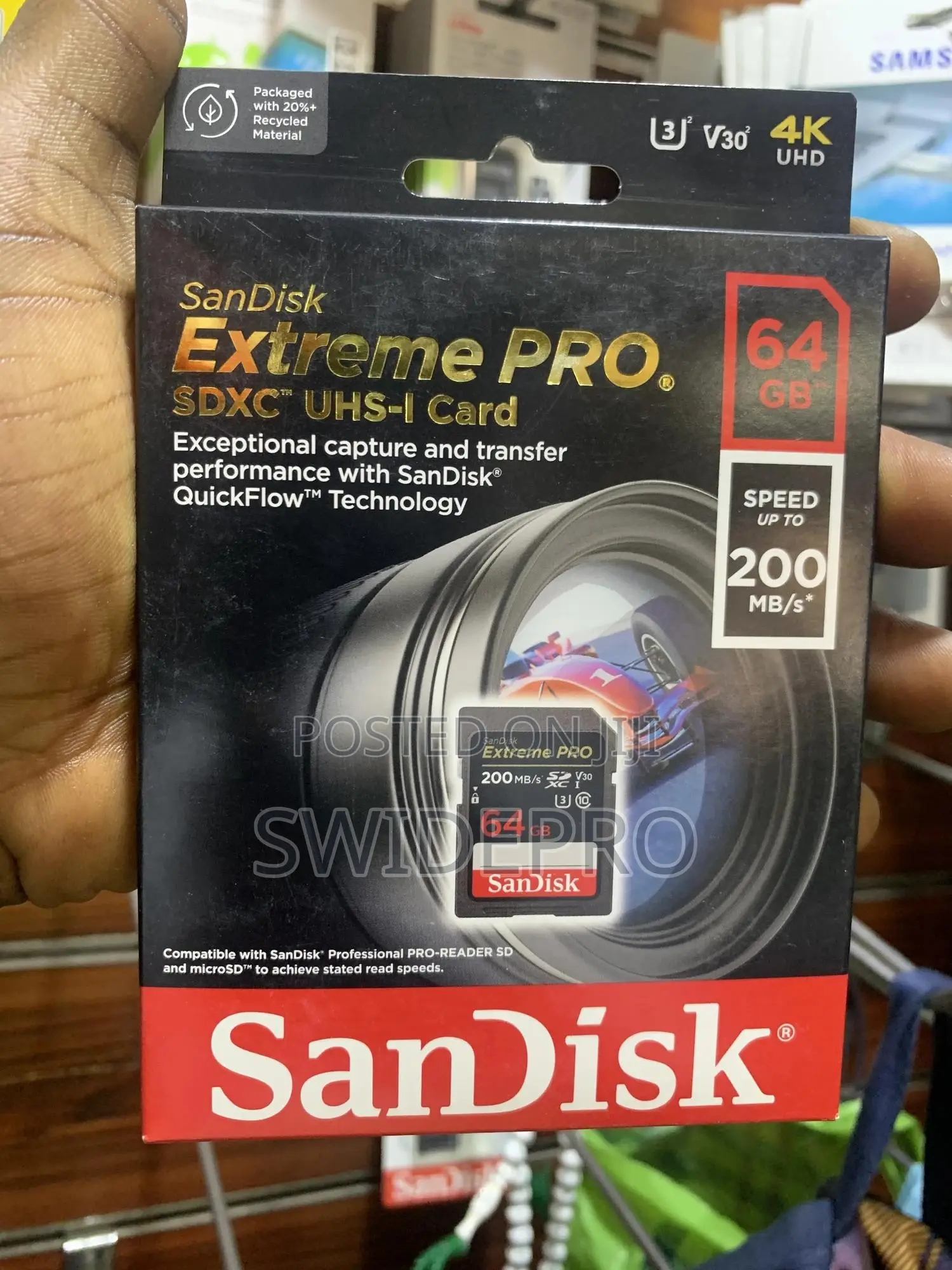 Sandisk 64gb Extreme Pro SDXC Uhs-L Uhd Memory Card