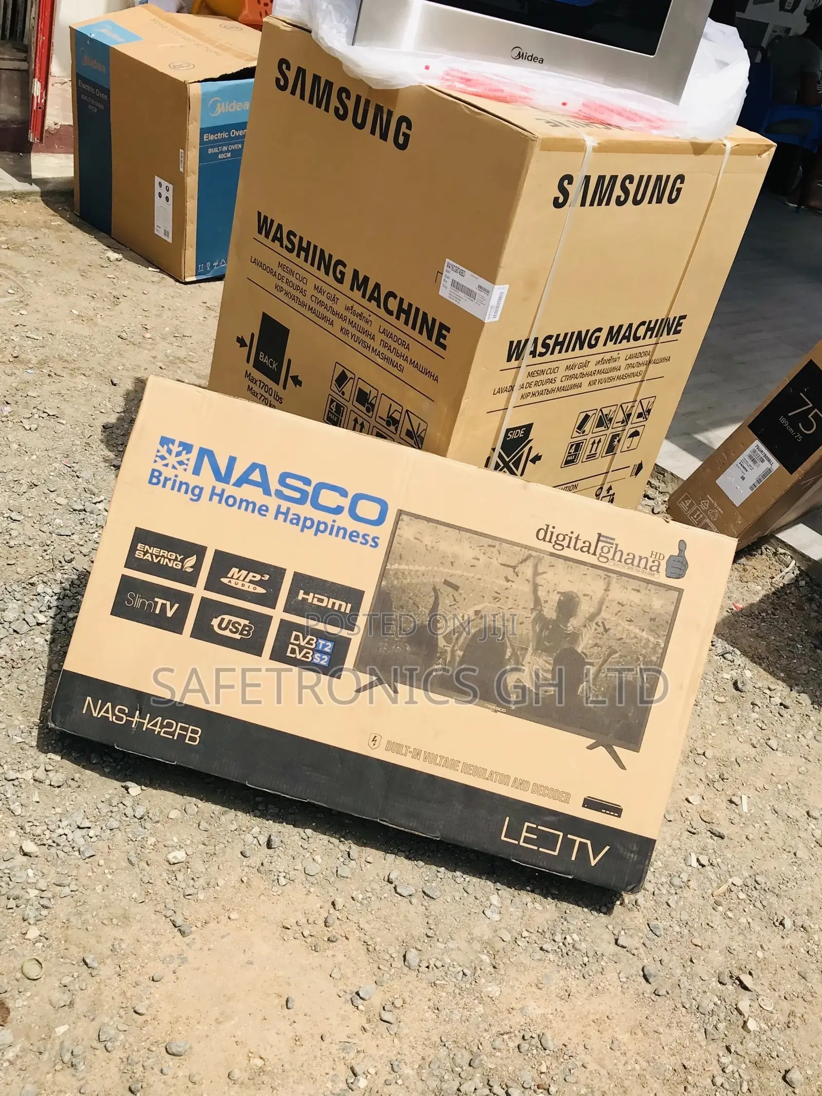 Digital 42 Inches Glossy Led Black Electric Full HD Tv Nasco