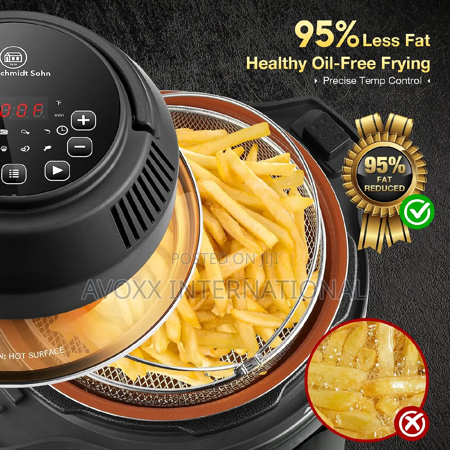 Carl Schmidt Air Fryer Lid Pressure Cooker 6qt 8qt CSSCRT-01