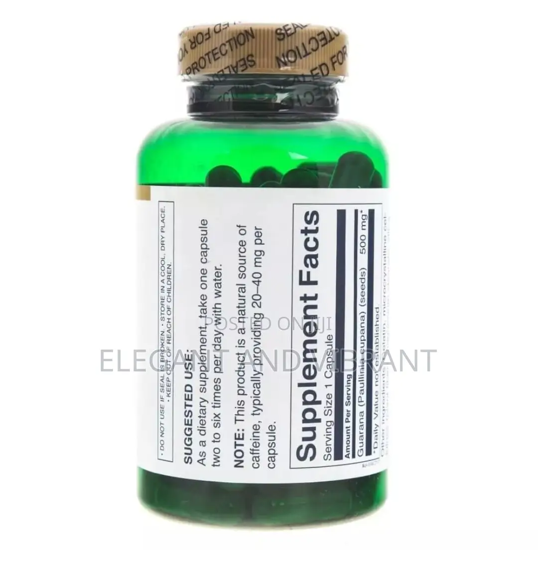 Guarana 500 Mg, 100 Capsules