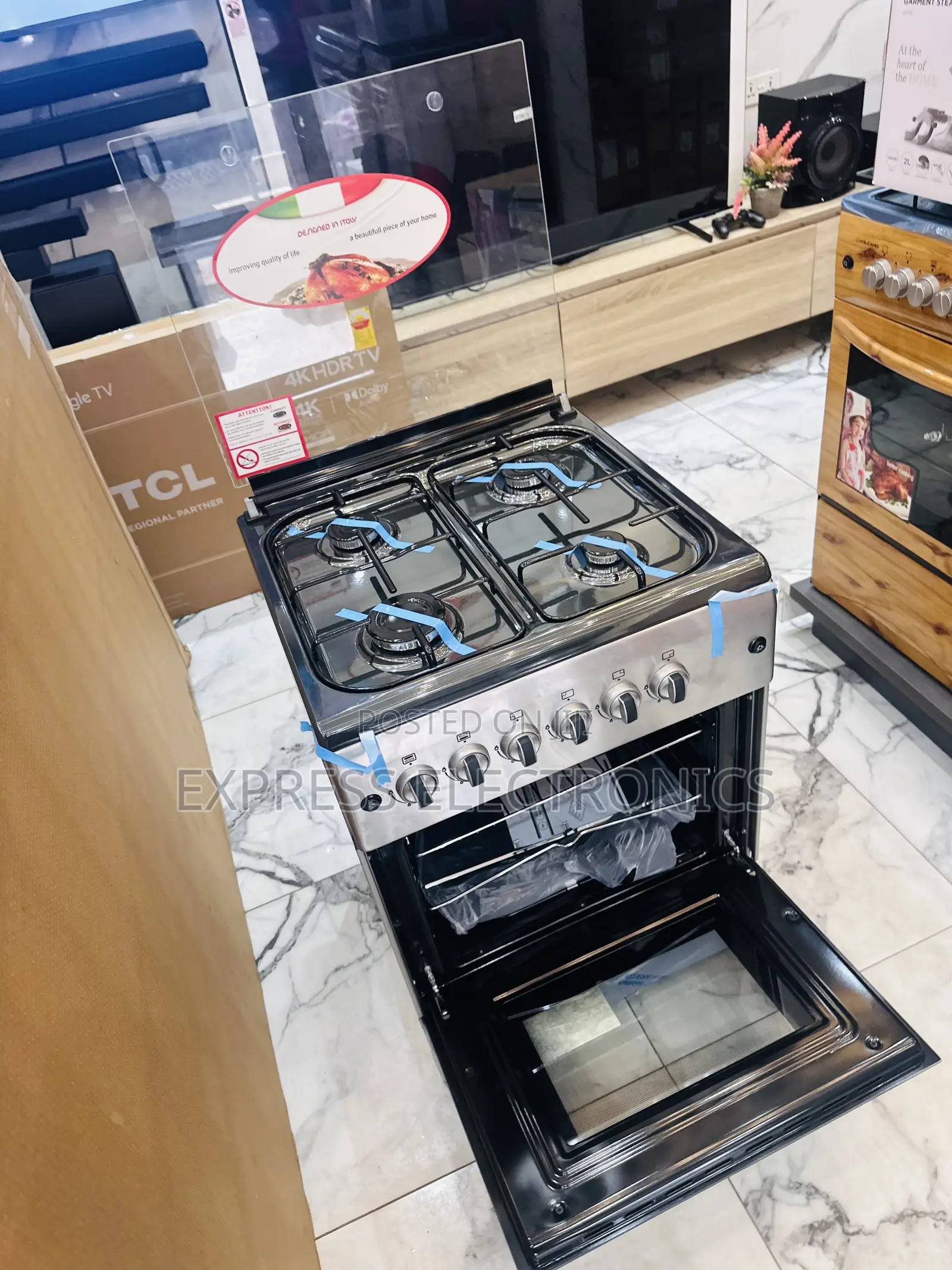 Unique Design Gas Stove Oven Rotisserie 60/60 4burner
