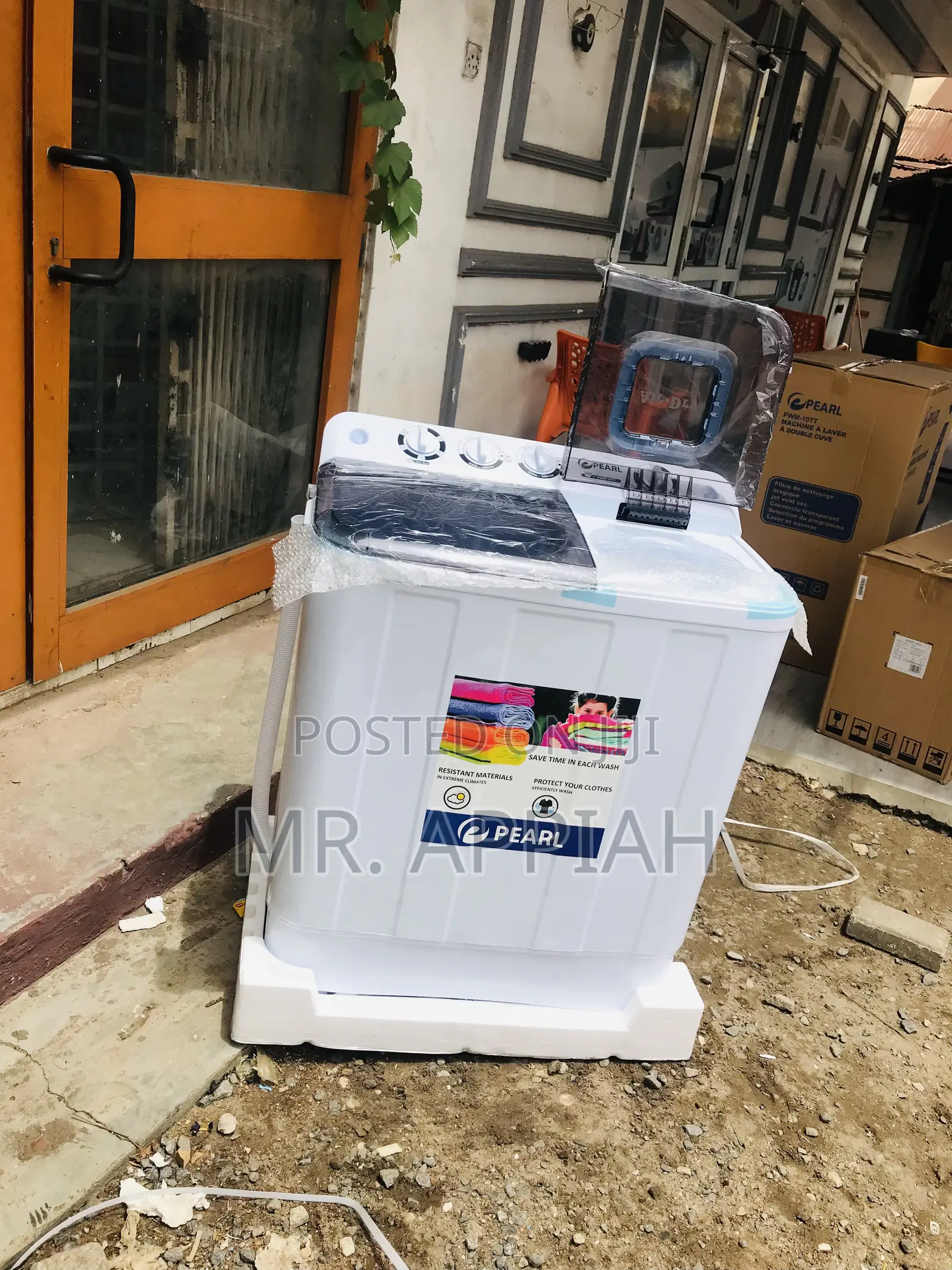 Authentic Pearl 10kg Semi-Automatic Washing Machine.