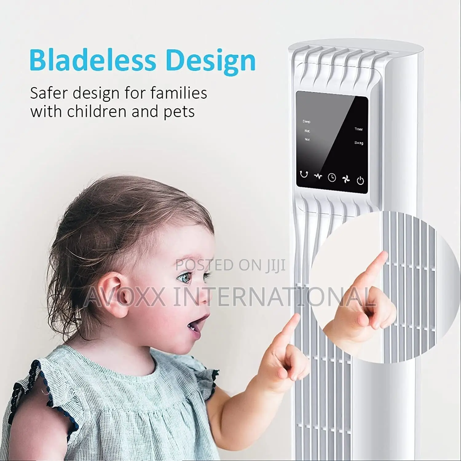 Air Choice/ Trustech TTF-447 44" Oscillating Led Display Tower Fan