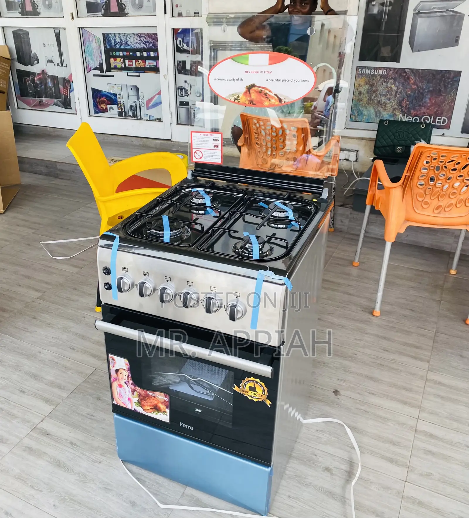 Fast Cooking Ferre 60x60 4 Gas Burner(New Line)+ Oven.