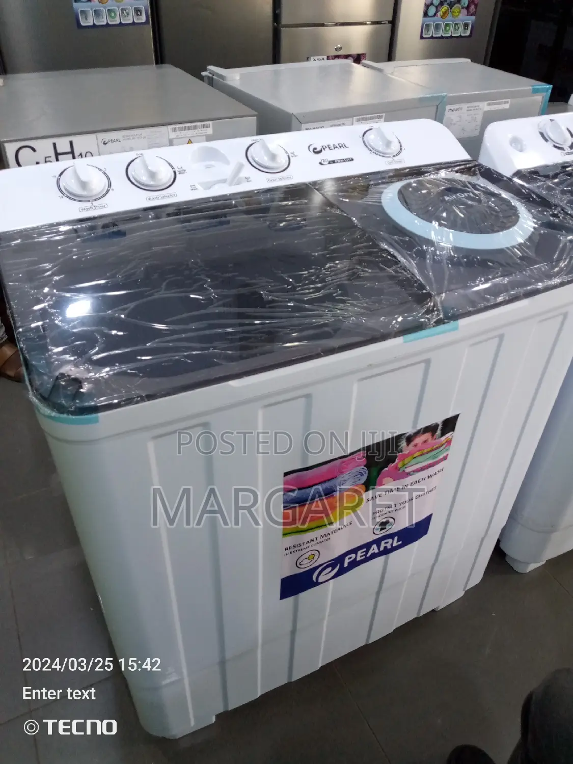 Pearl 10 Kg Semi Automatic Washing Machine