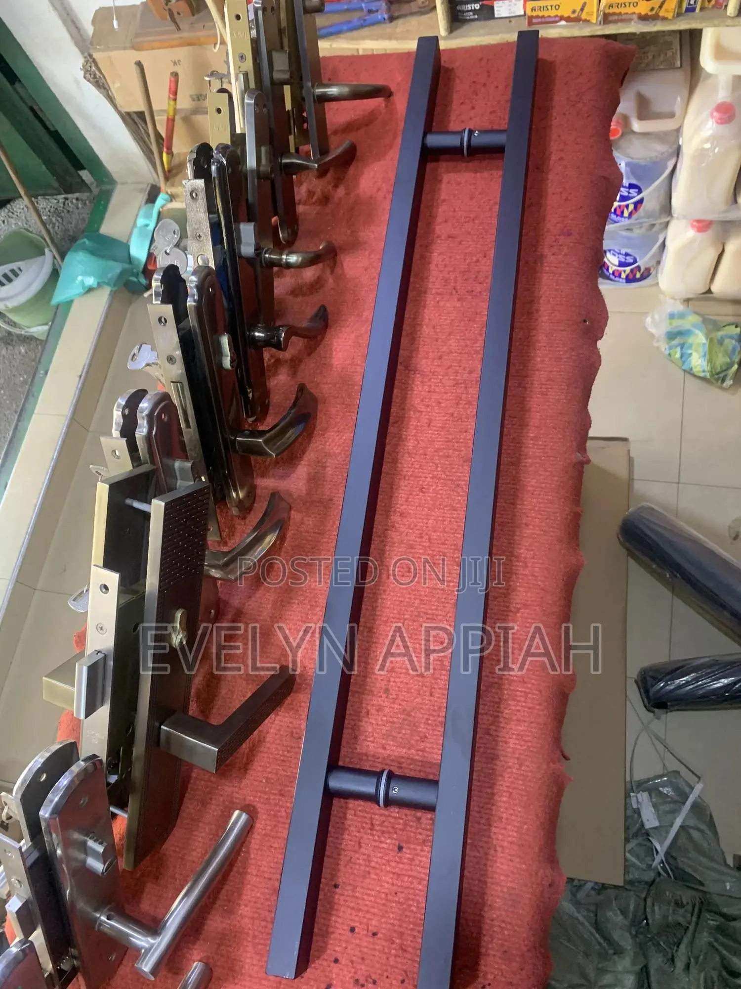 3ft Square Black Stainless Steel Pull Handle