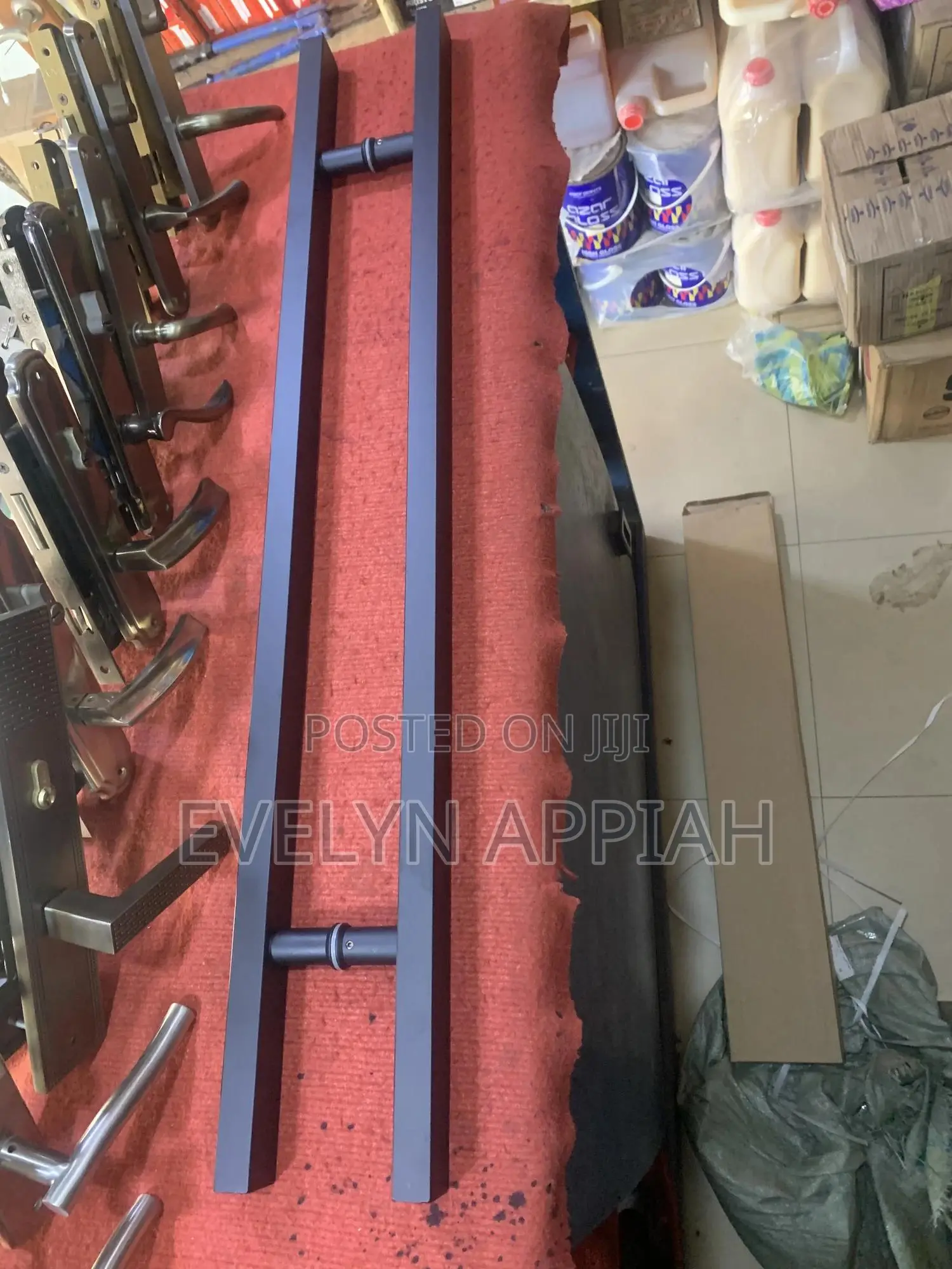 3ft Square Black Stainless Steel Pull Handle