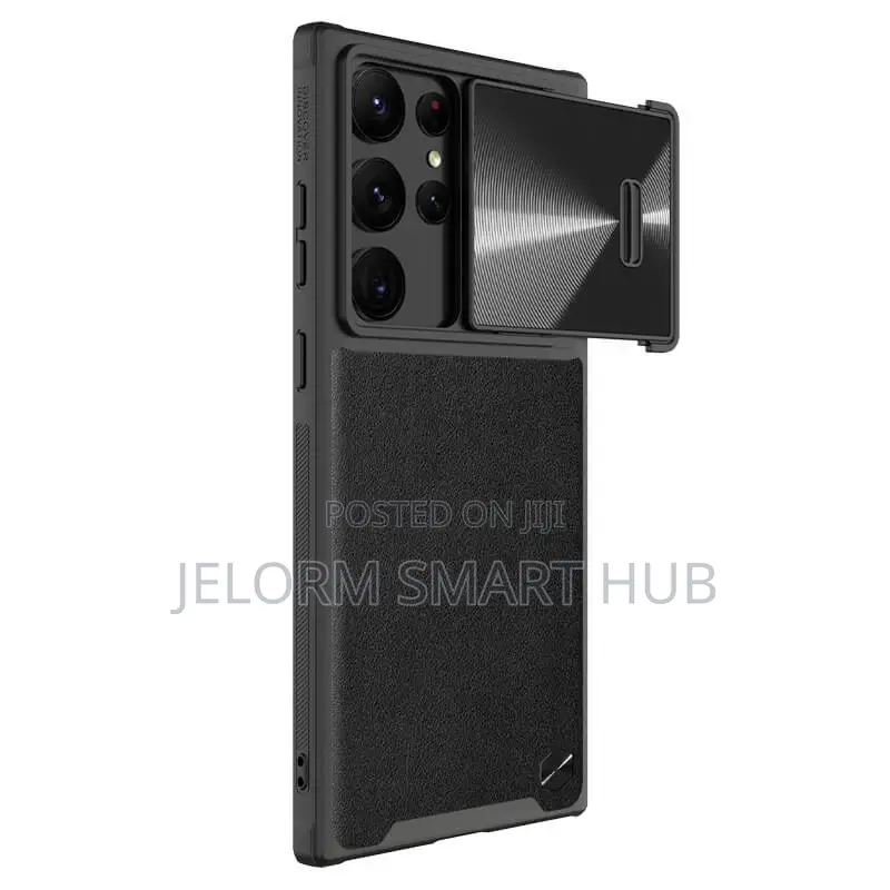 S23 Ultra Camshield Leather Case Available