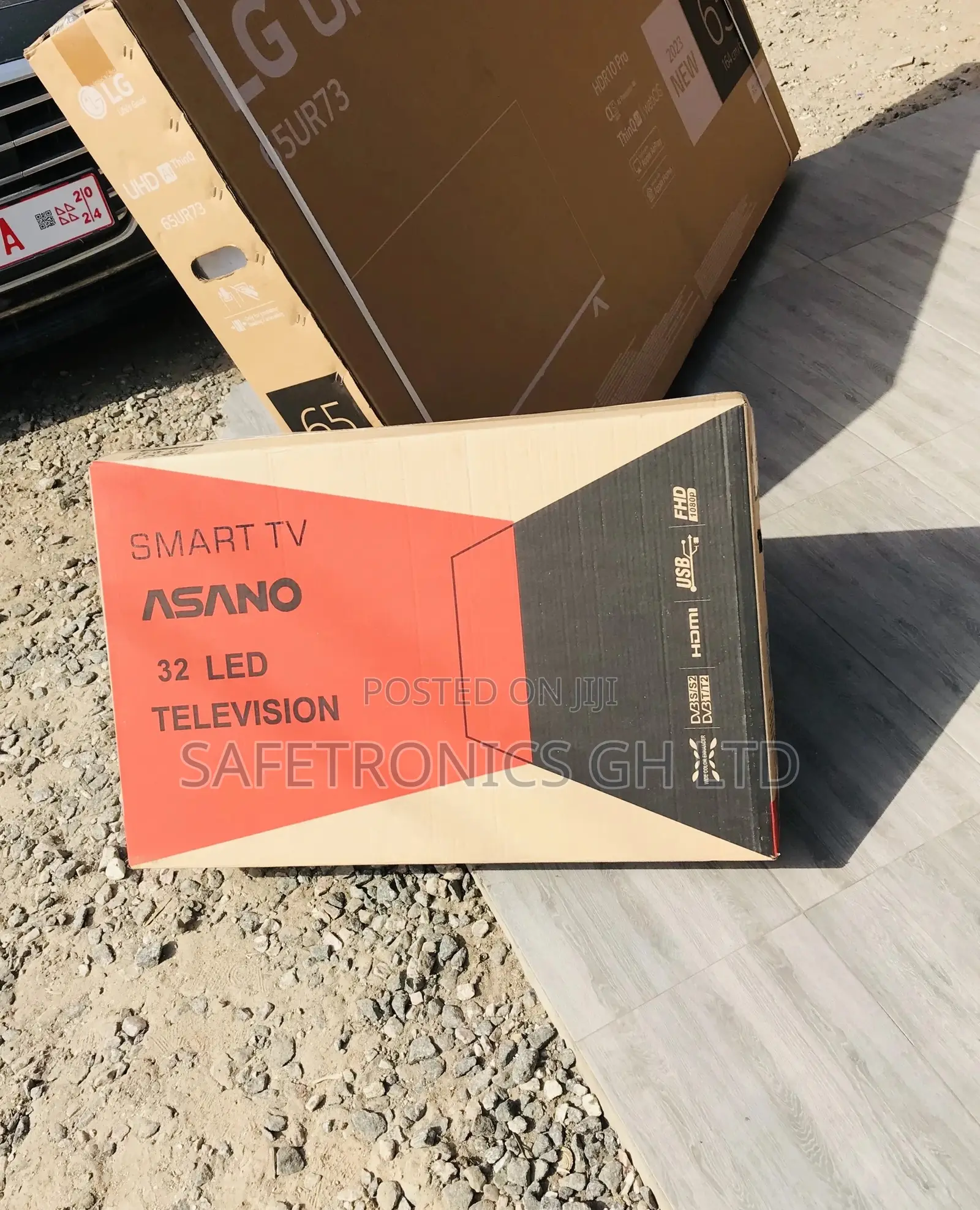 Black Electric Asano 32 Inches Glossy Led
