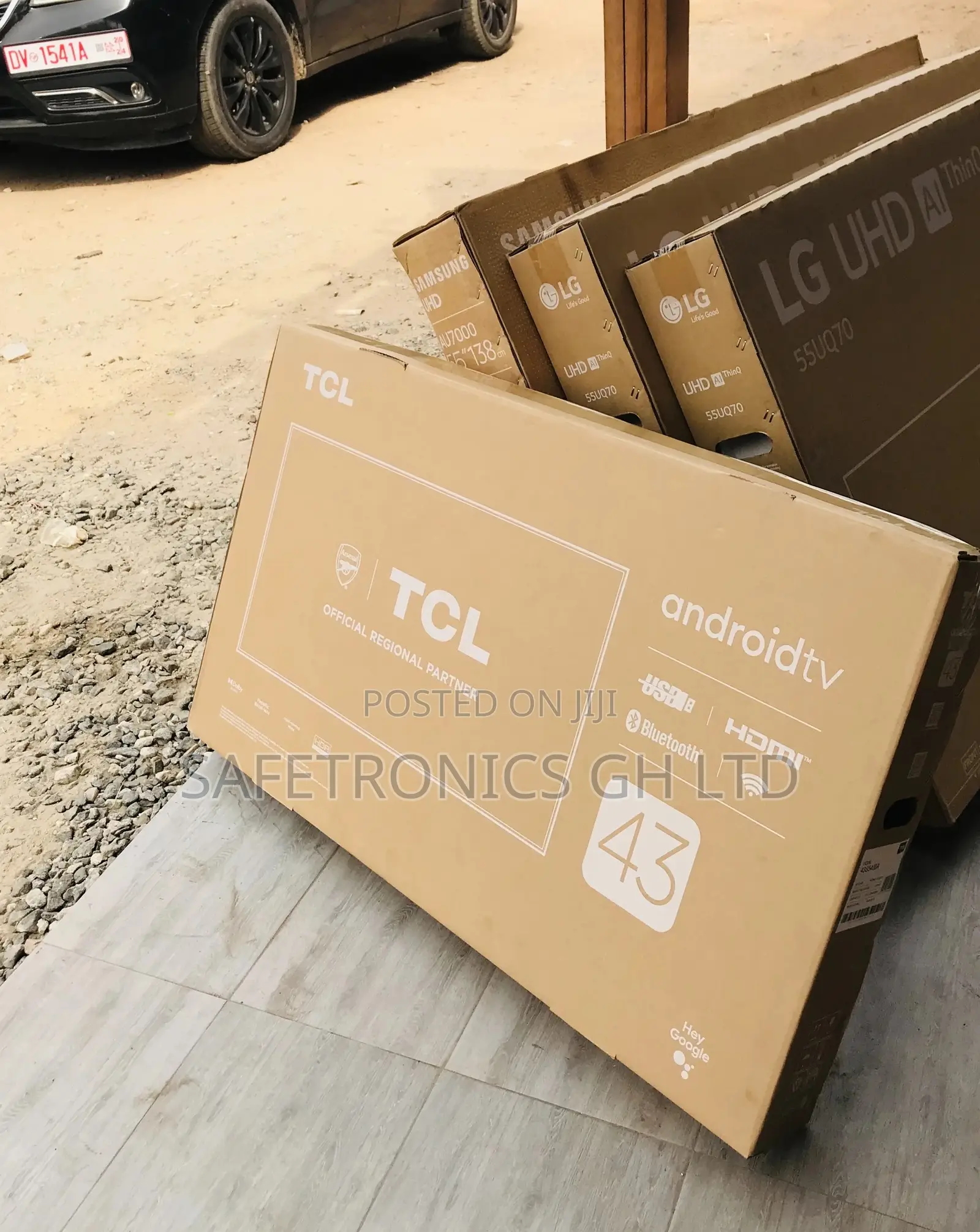 Led Smart Black Glossy Electric TCL 43 Inches Tv