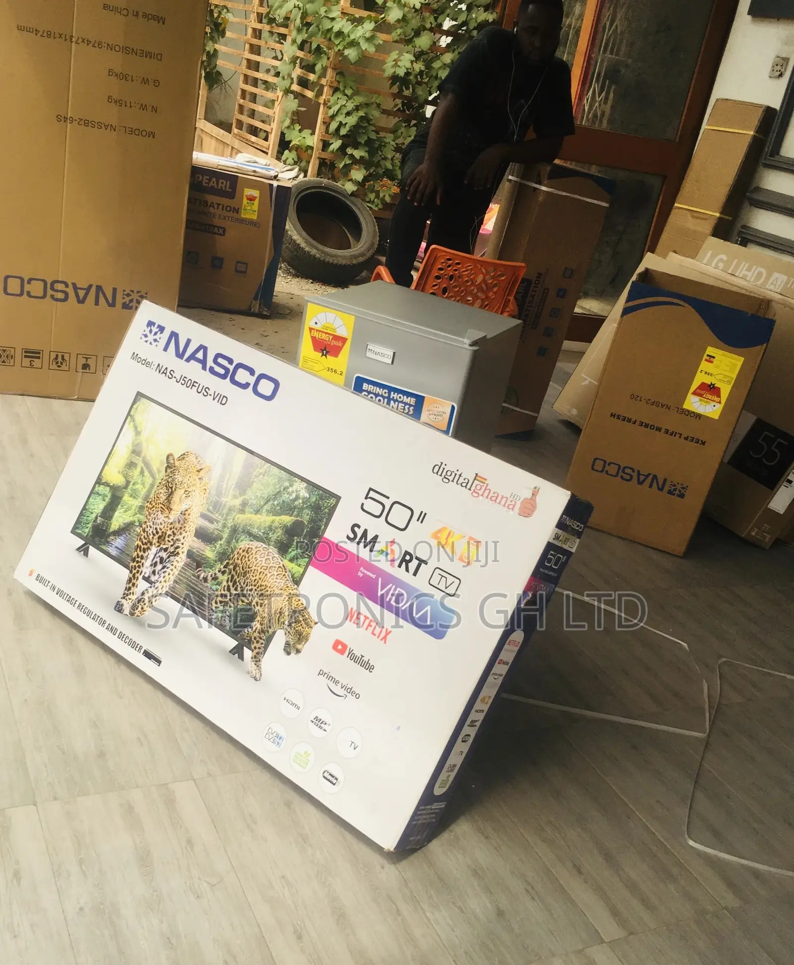 Led Glossy 50 Inches Smart Nasco Electric Black Tv