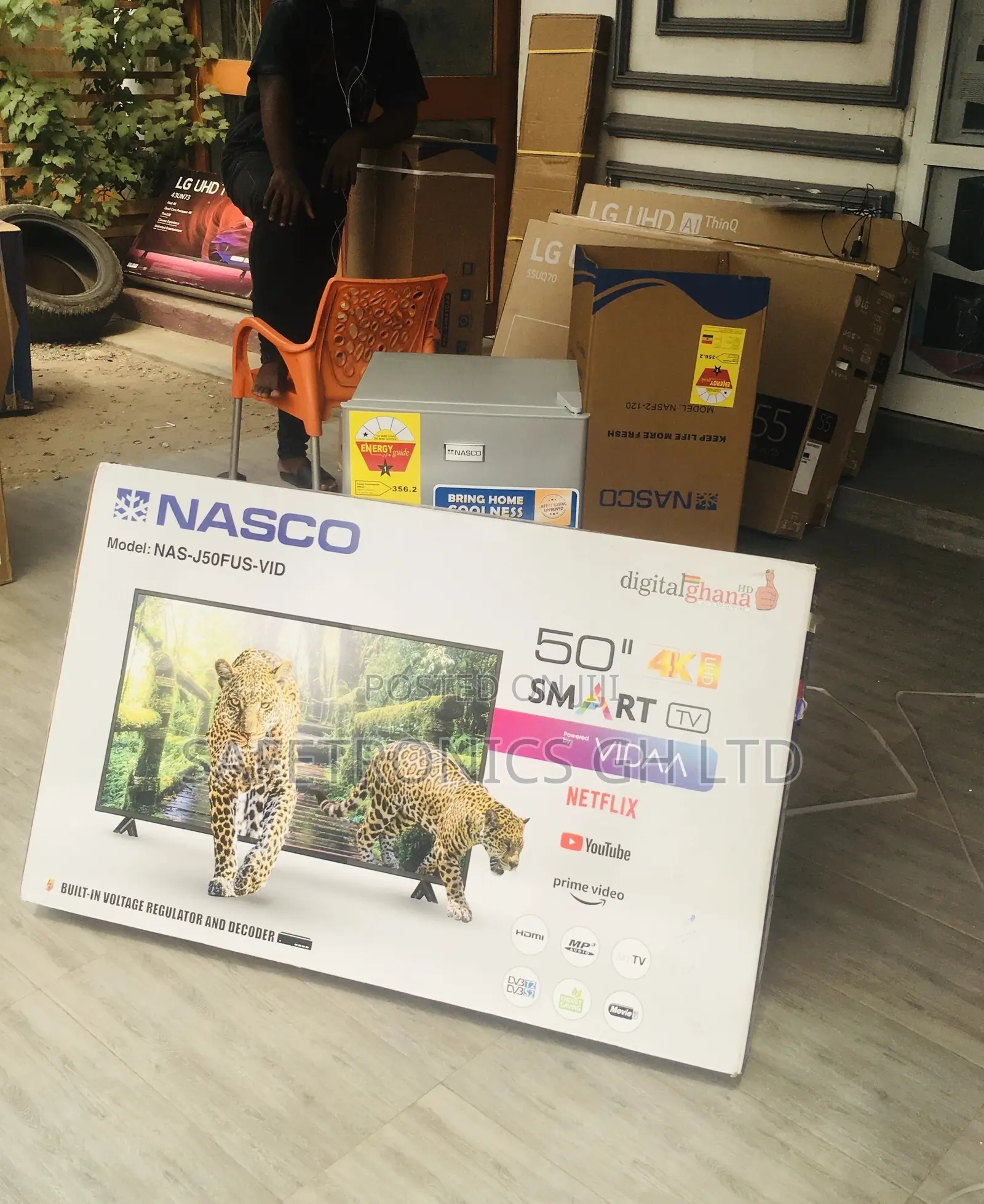 Led Glossy 50 Inches Smart Nasco Electric Black Tv