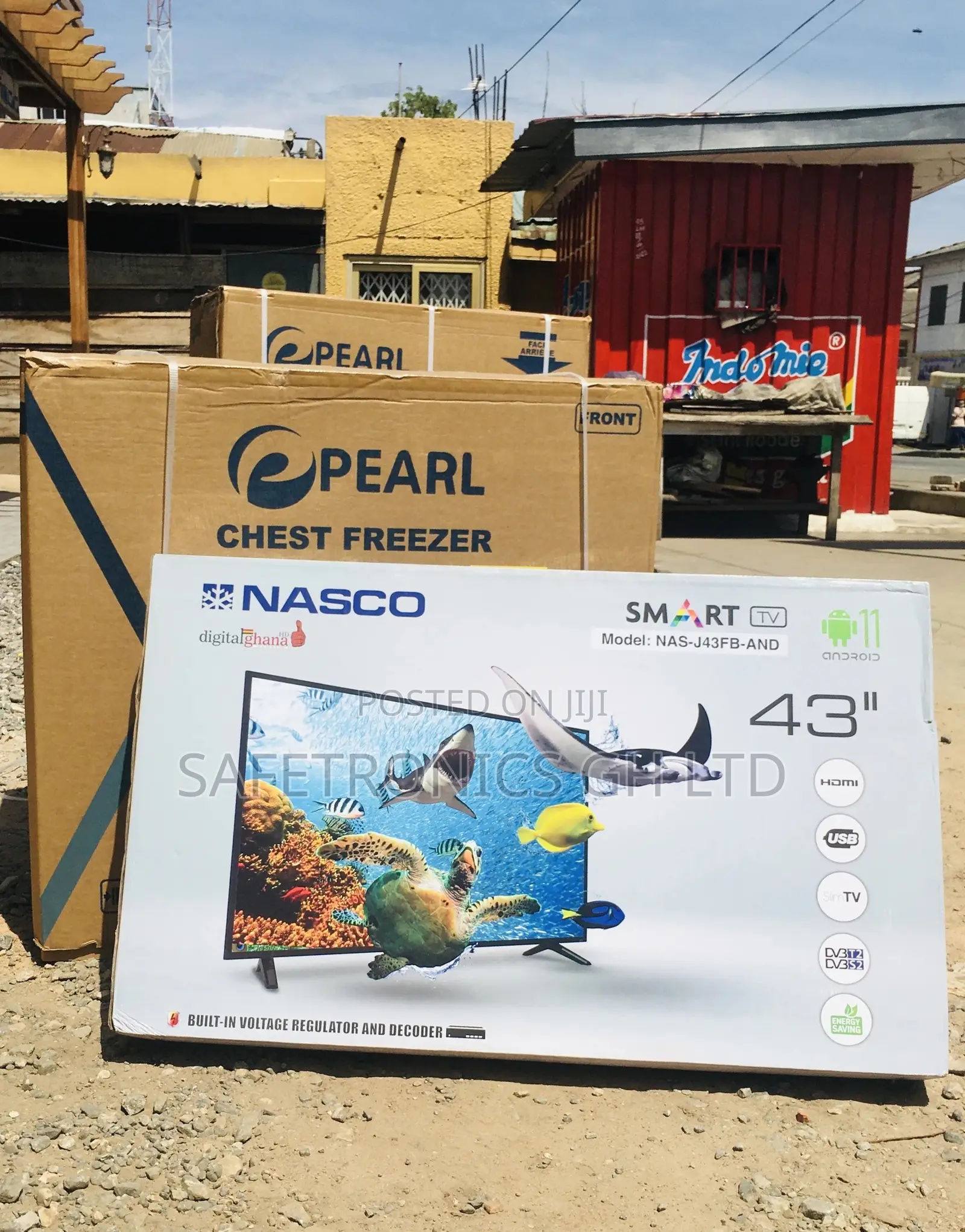 Nasco Smart Electric Black Led 43 Inches Glossy Tv