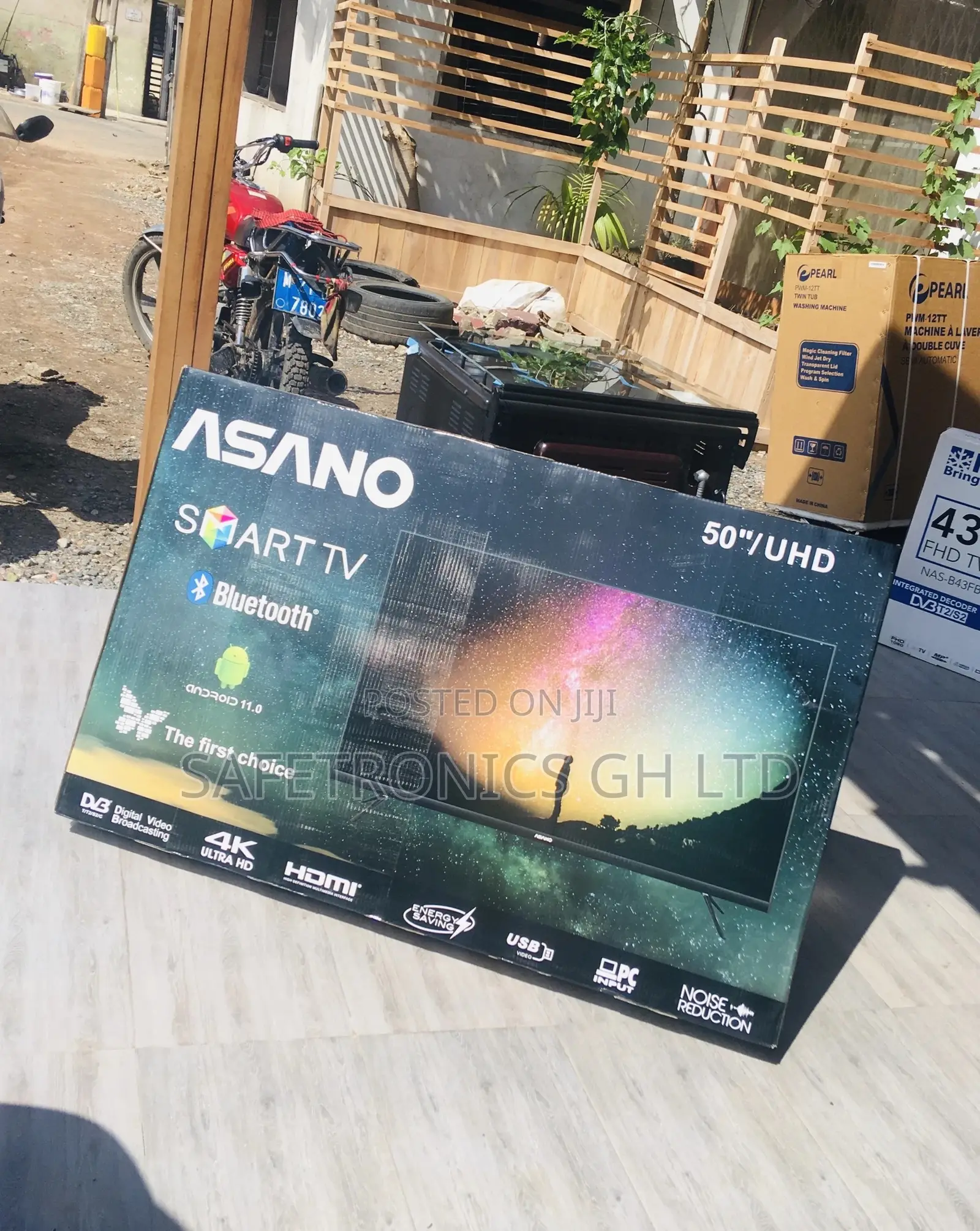 Asano 50 Inches Glossy Led Black Smart Electric UHD Tv