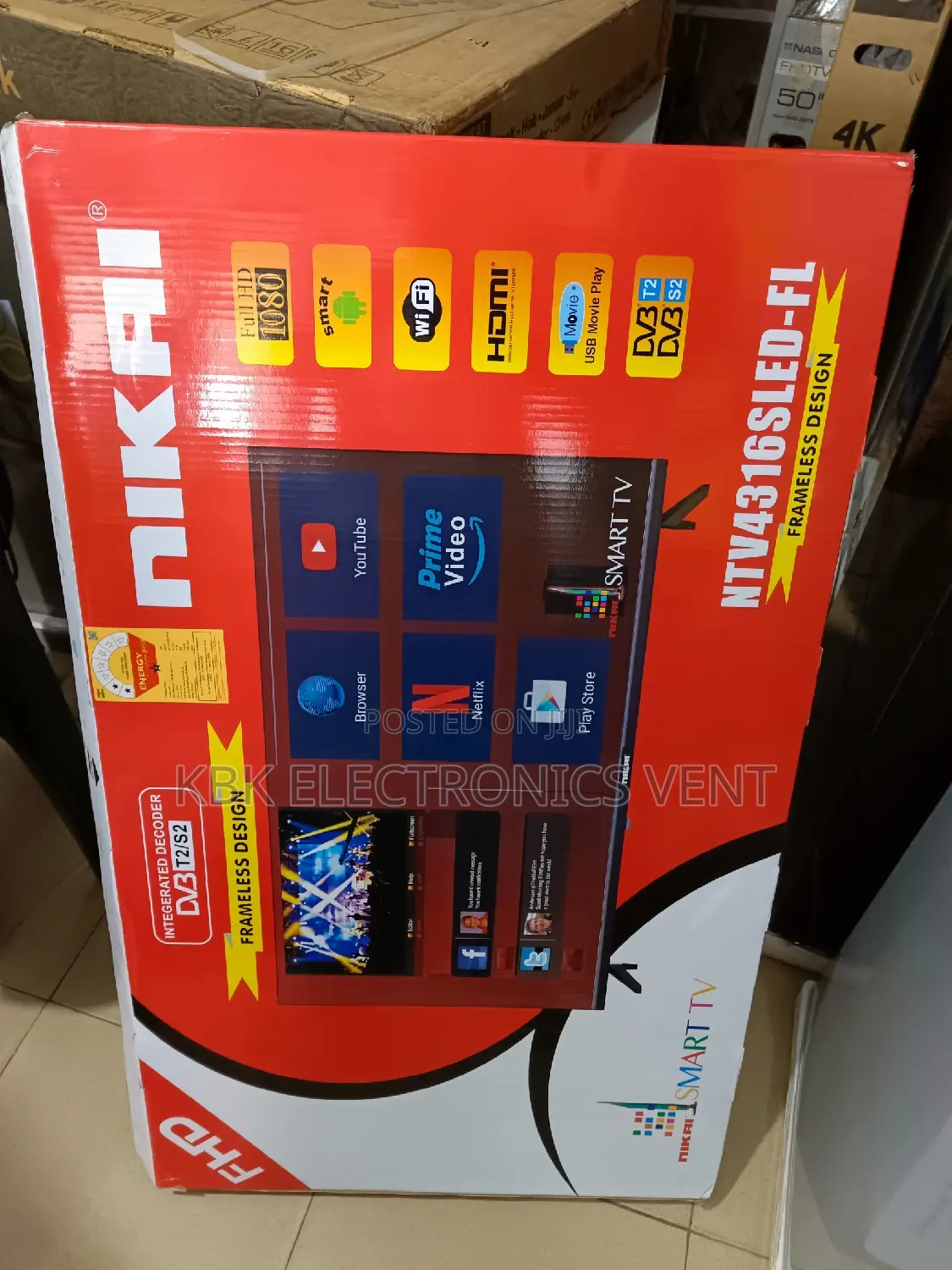 Nikai 43" Smart Android Satellite Digital Led TV