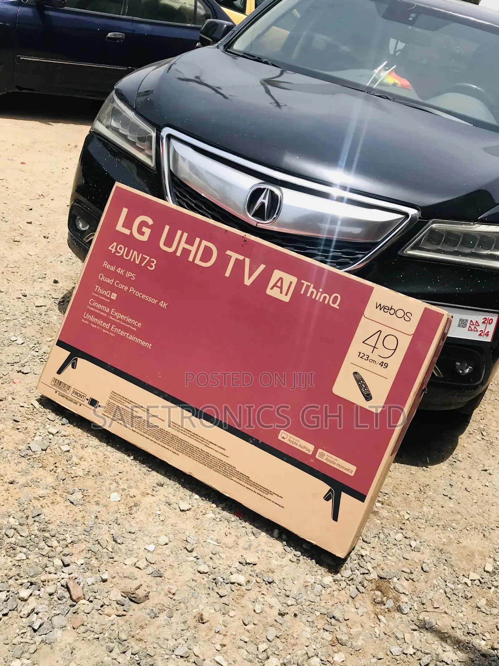 Glossy Black 49 Inches Lg Smart UHD UN73 Electric Tv
