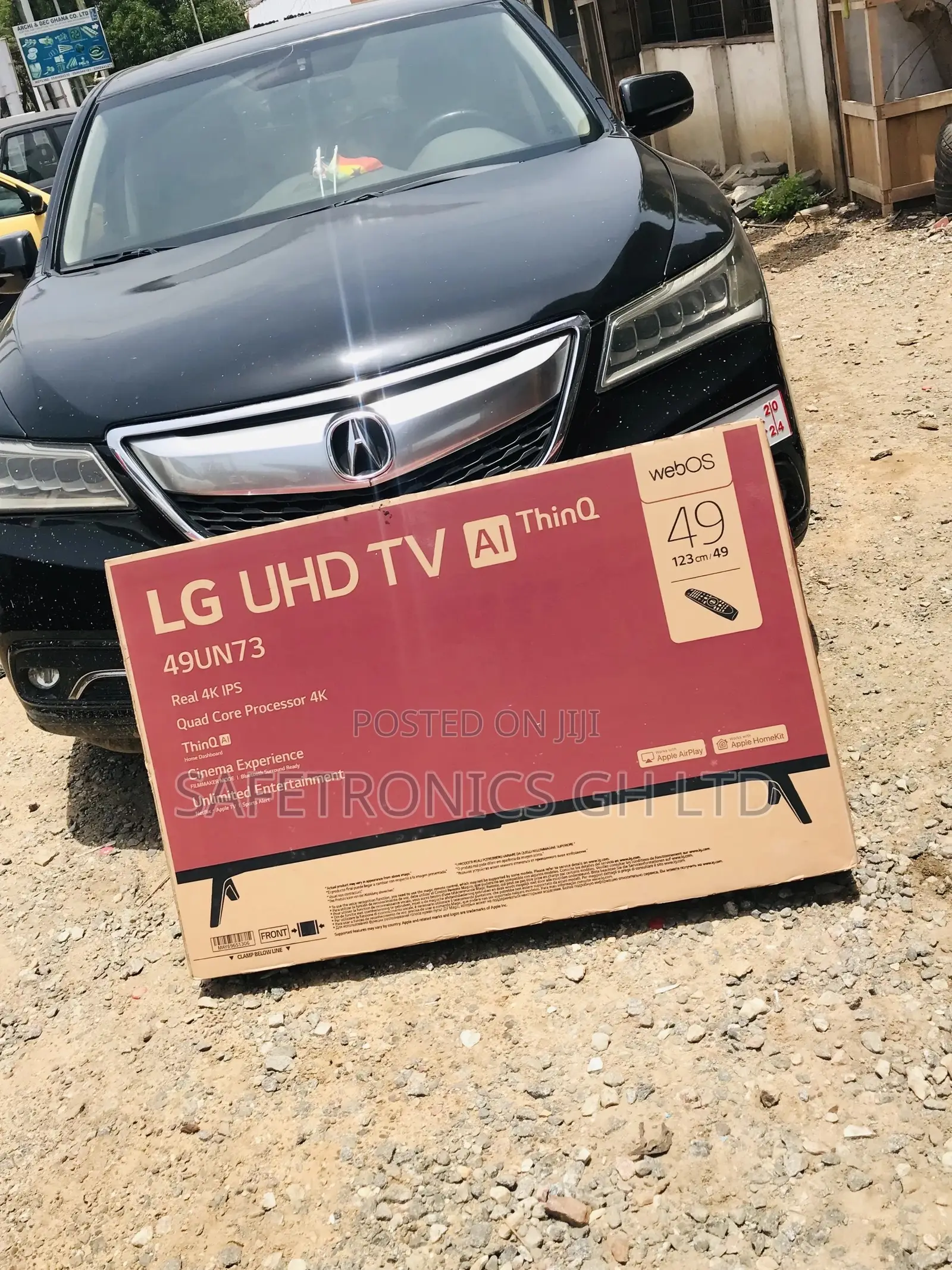 Glossy Black 49 Inches Lg Smart UHD UN73 Electric Tv