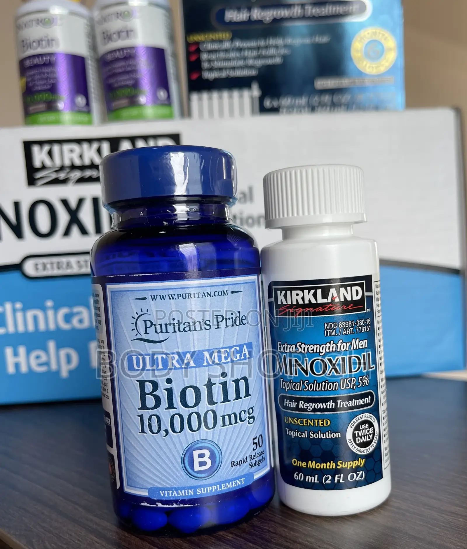 Beard Growth Starter KIT - Kirkland Minoxidil + Biotin
