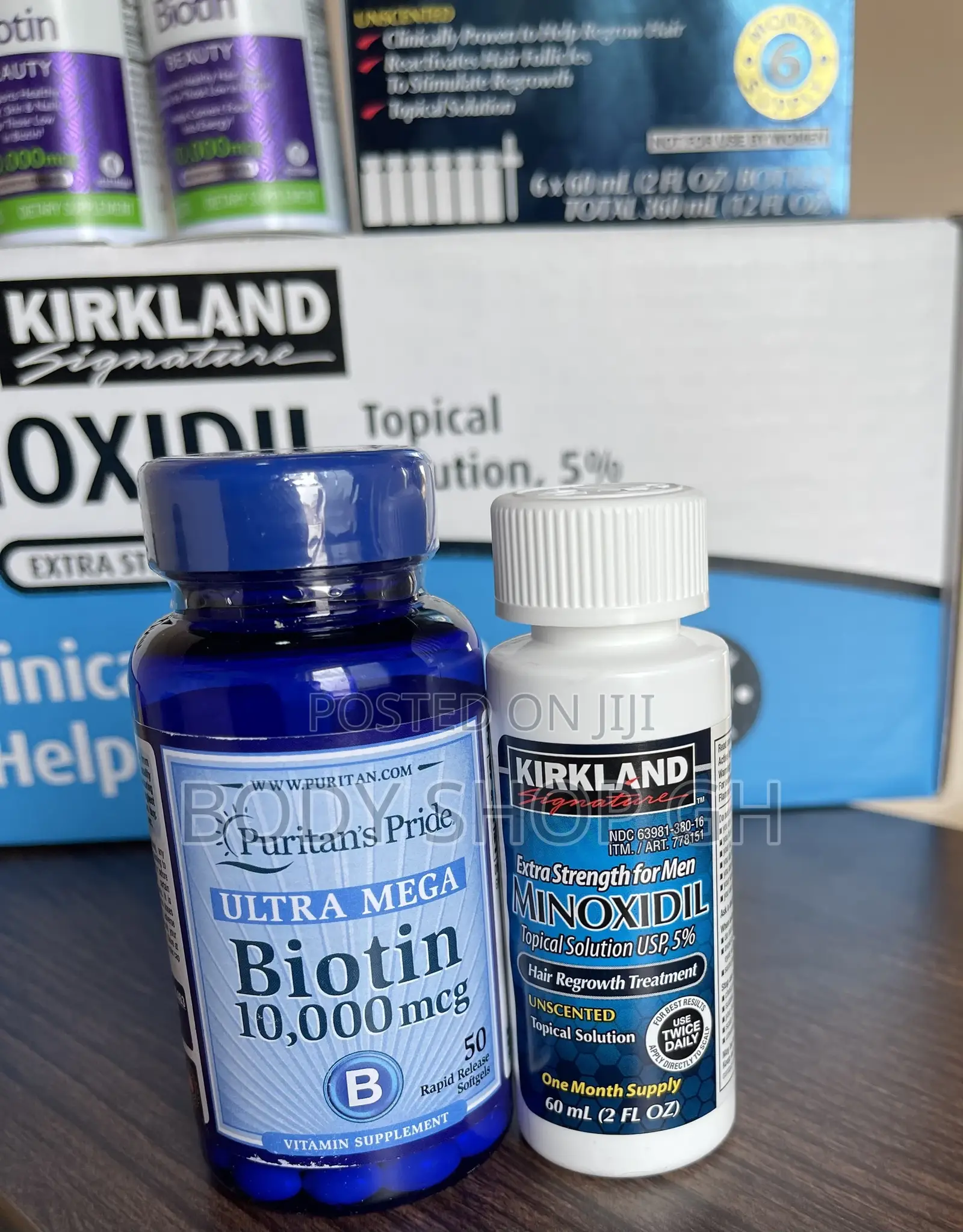 Beard Growth Starter Pack - Kirkland Minoxidil + Biotin
