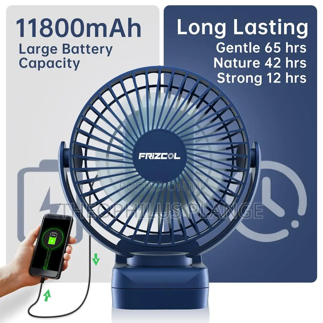 Rechargeable Clip on Fan(With Light Nd Usb Charging Ports )