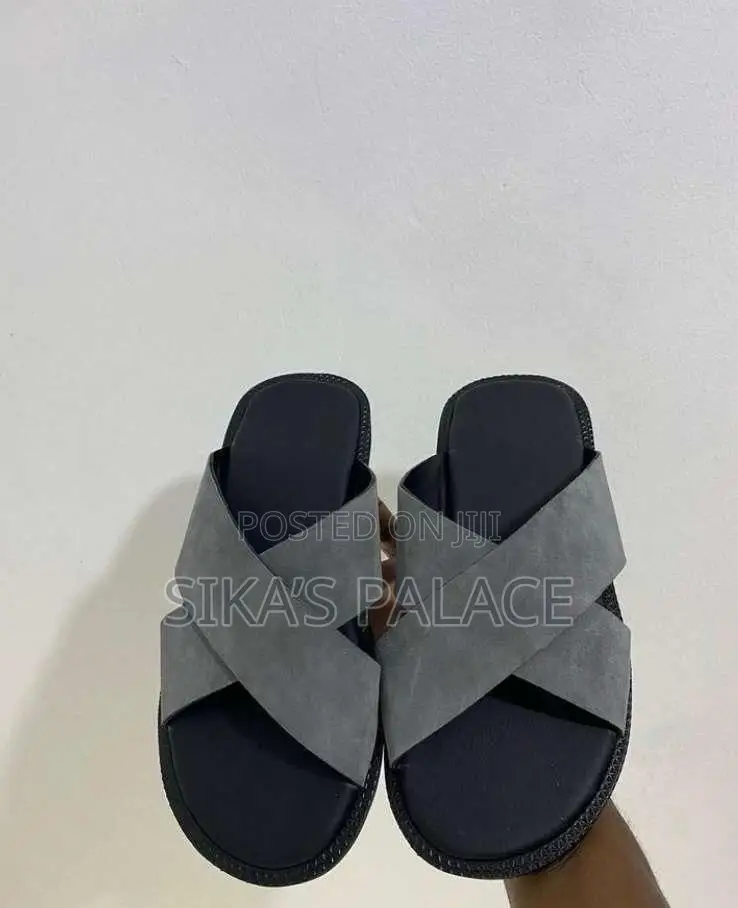 Suede Cross Slippers