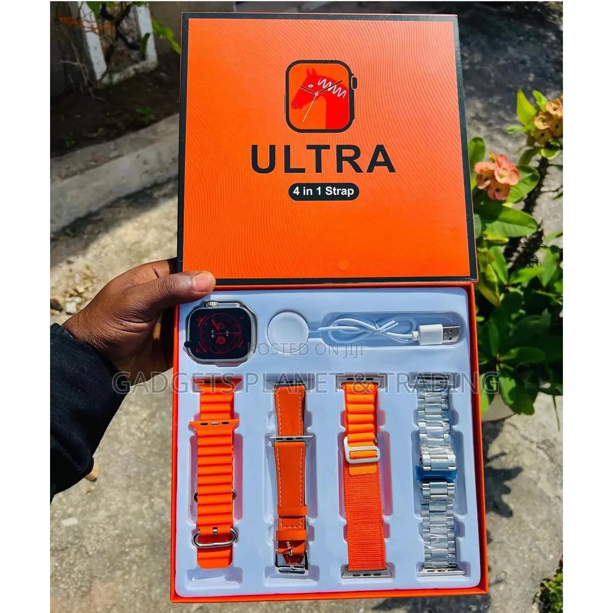 Ultra 4in1 Smartwatch Series With 4 Strap FULL HD Waterproof