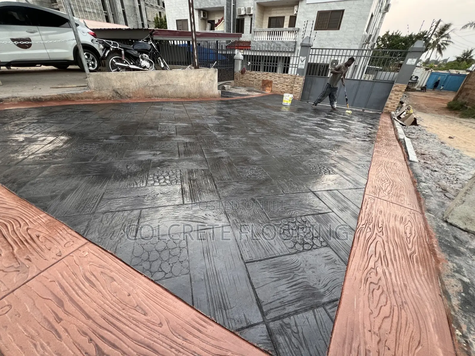Jet Black Wood Plank