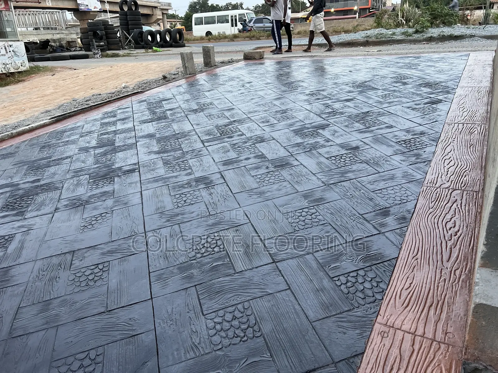 Jet Black Wood Plank