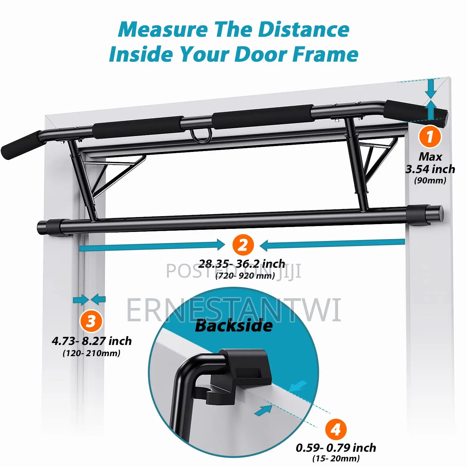 Door Frame Pull Up Bar From JX Fitness, UK