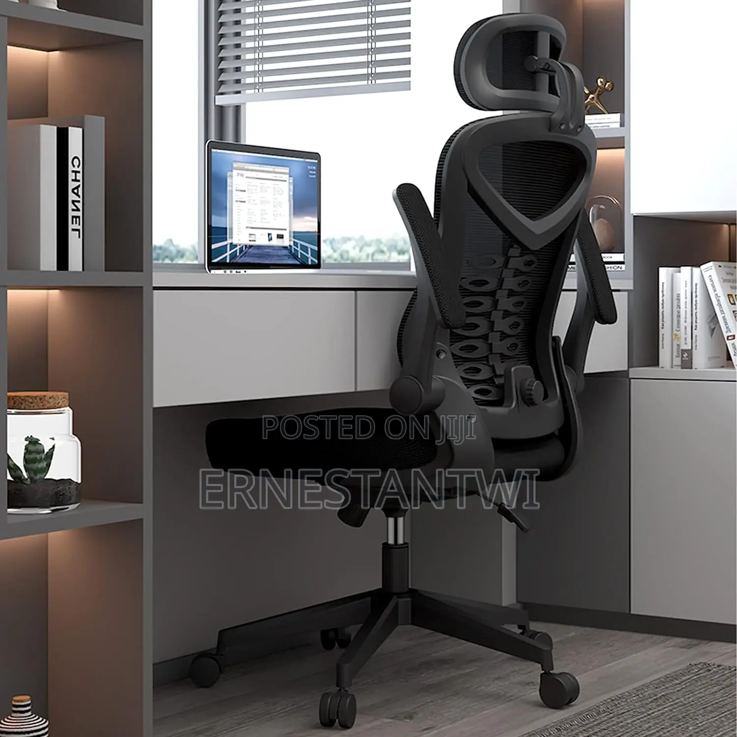 Office Swivel Chair With Foldable Arms From Uk