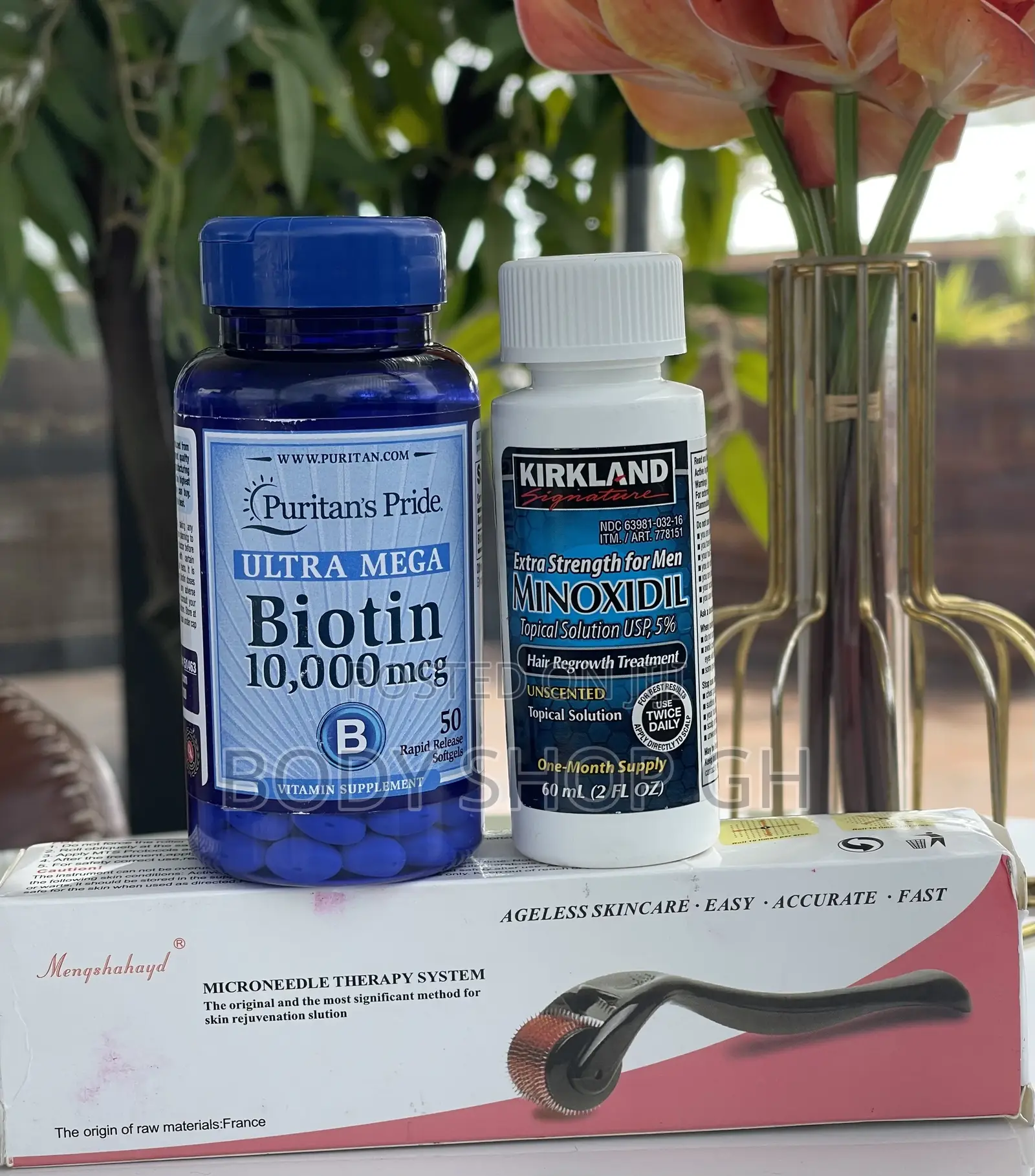 Kirkland Minoxidil + Biotin + Roller for Beard and Hairline