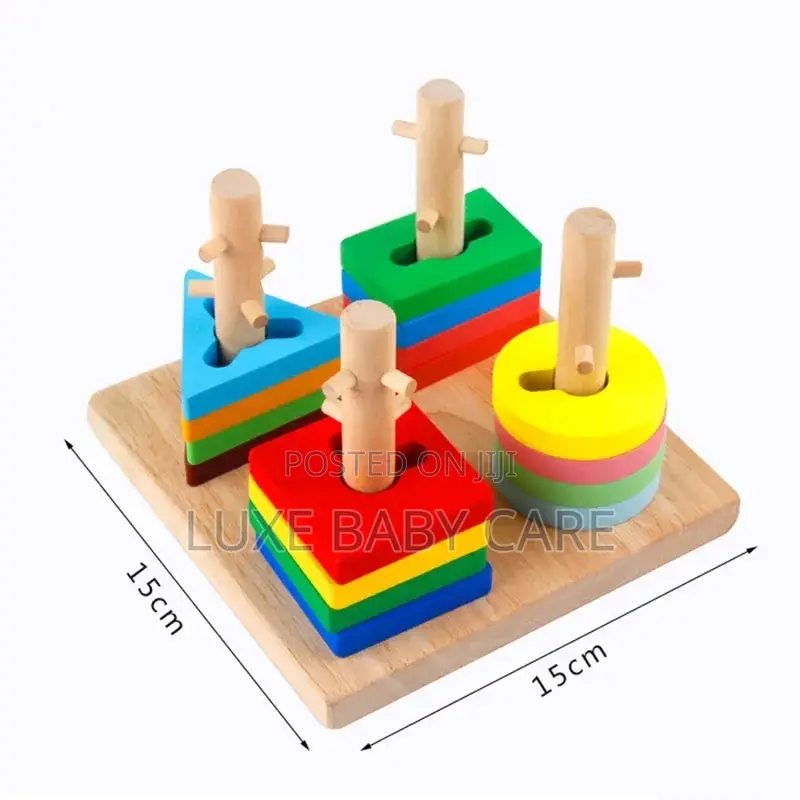 Four Column Colorful Building Blocks Puzzle Toy for Kids