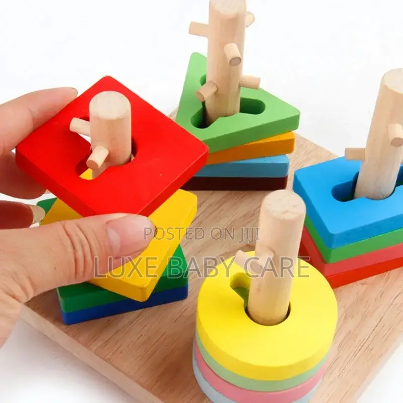 Four Column Colorful Building Blocks Puzzle Toy for Kids