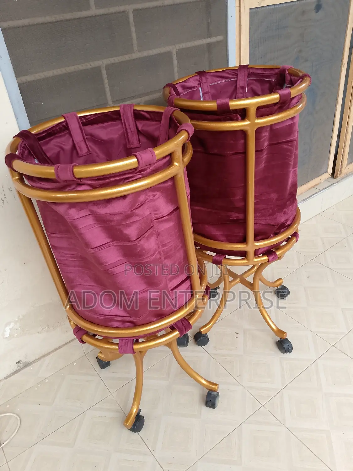 2 Gold Offertory Bowls Discounted