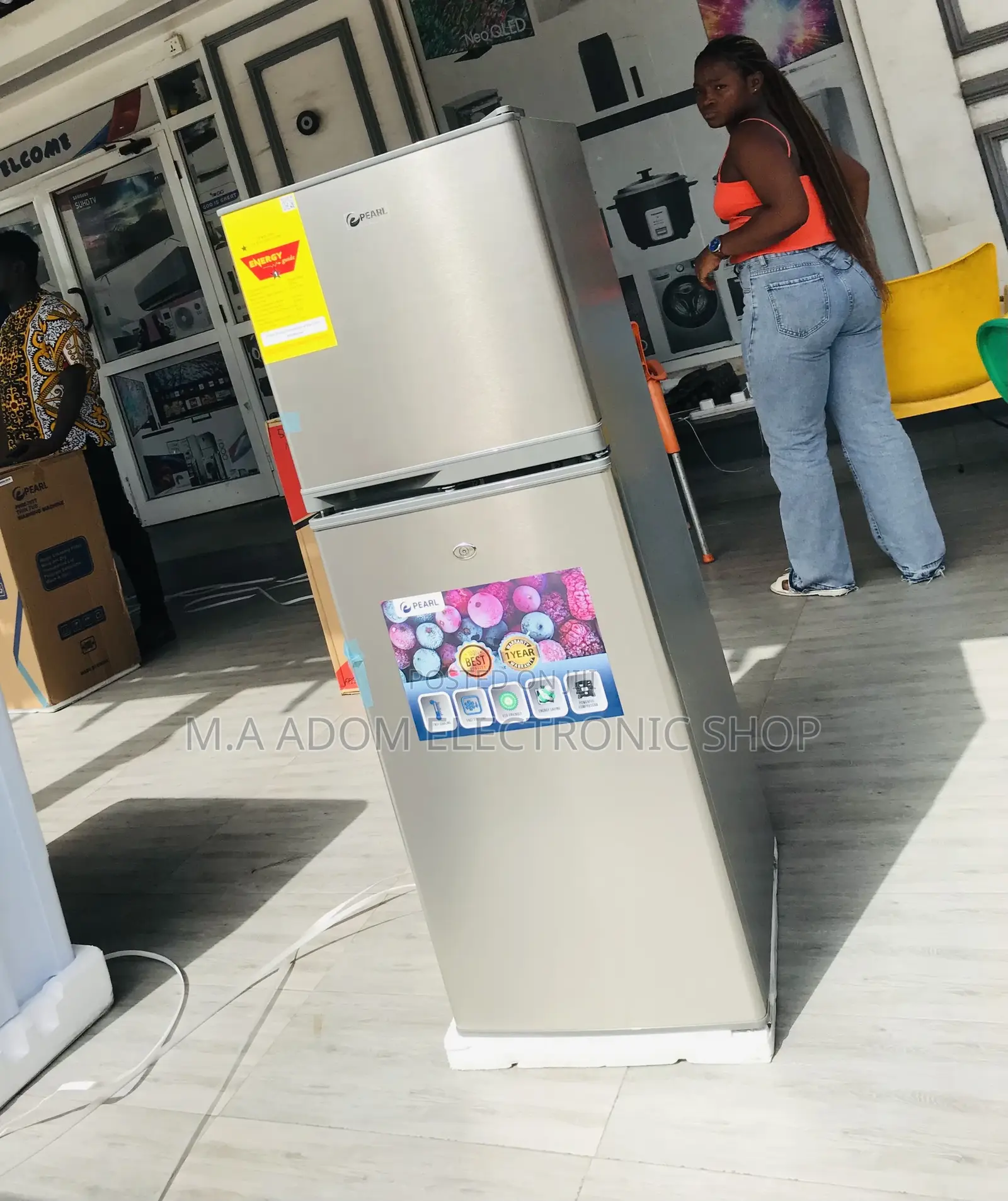 Brand New Pearl Pf-172-2b 2 Door Electric Refrigerator.