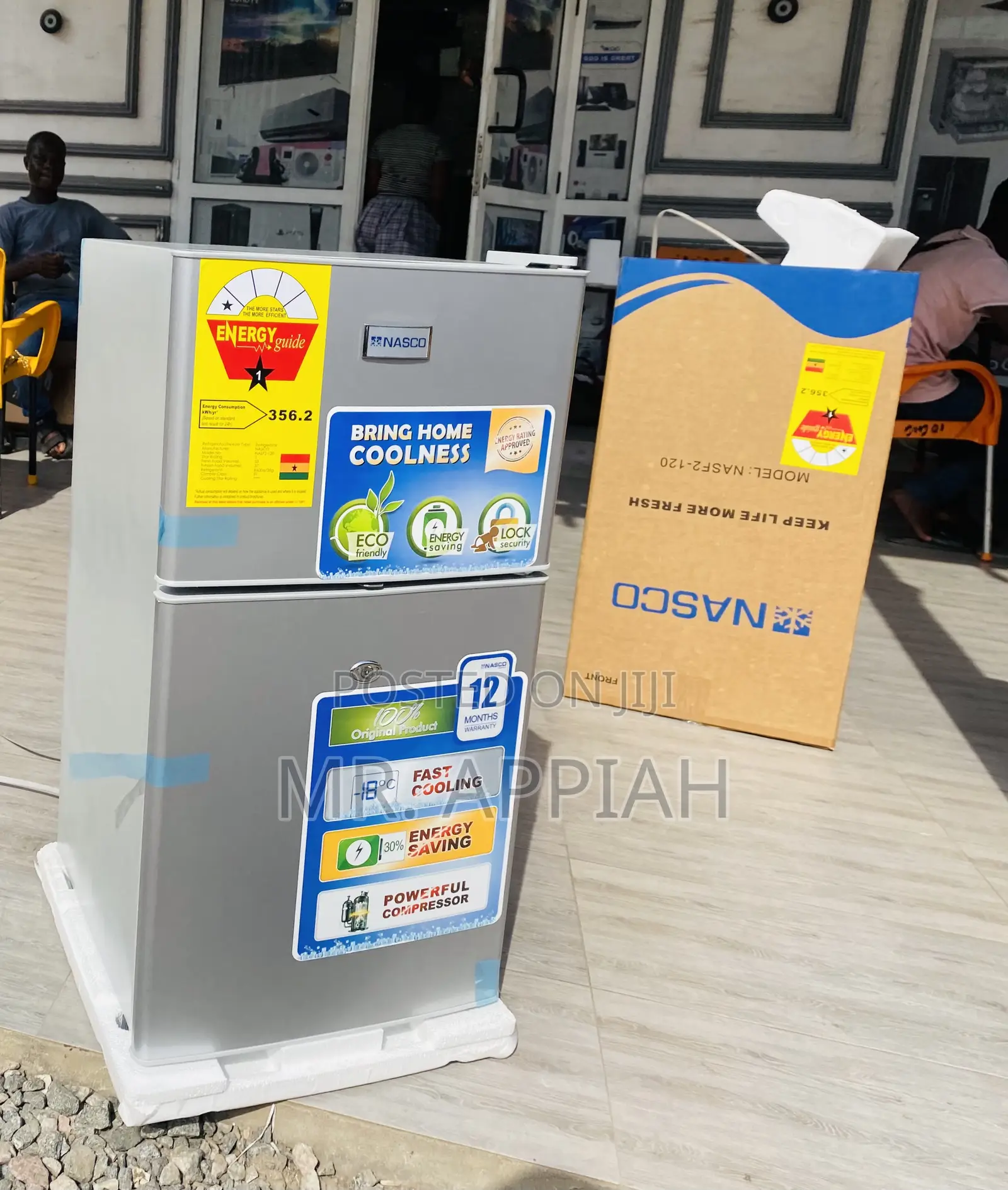 Quality Nasco 2 Door Table Top Refrigerator(Gray)Electric.