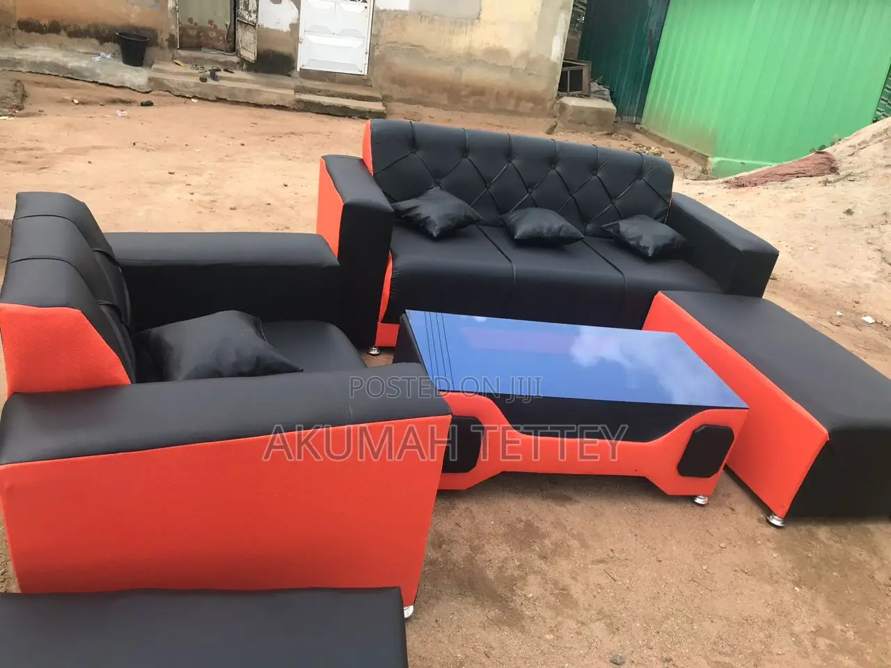 3in One With Single L Shape Sofa Set