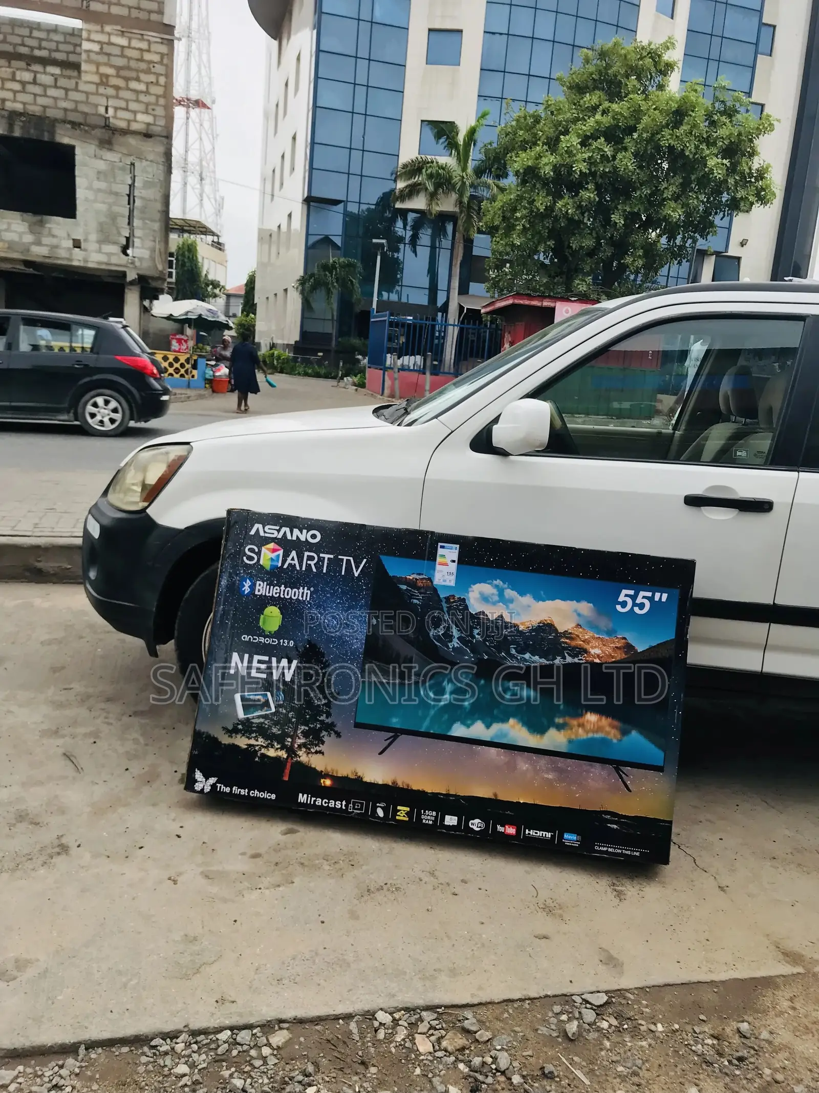 Asano Smart Black Electric Glossy Led 55 Inches Tv