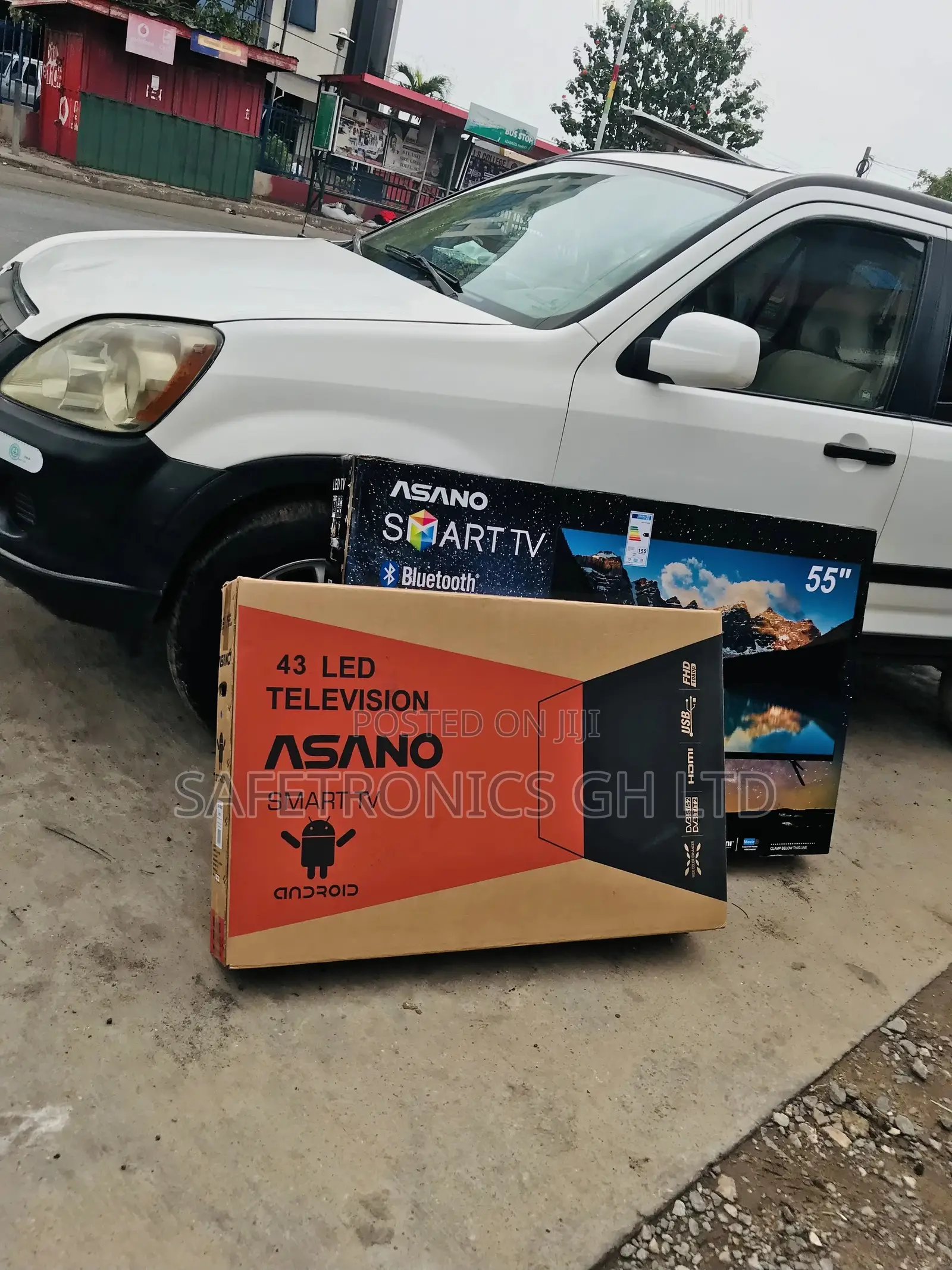 Black Smart Asano 43 Inches Electric Led Glossy Tv