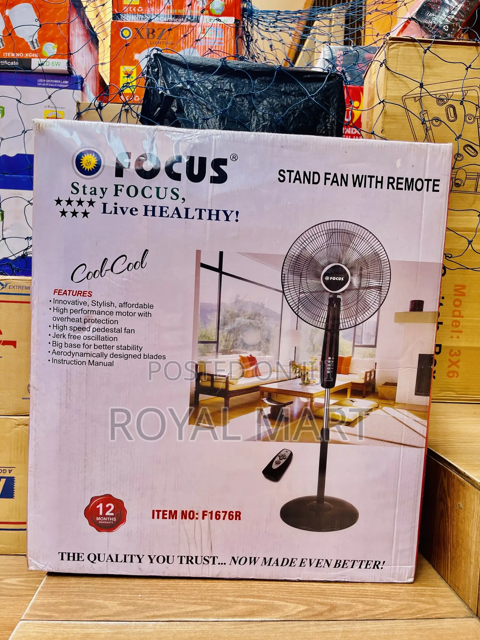 Focus Standing Fan With Remote