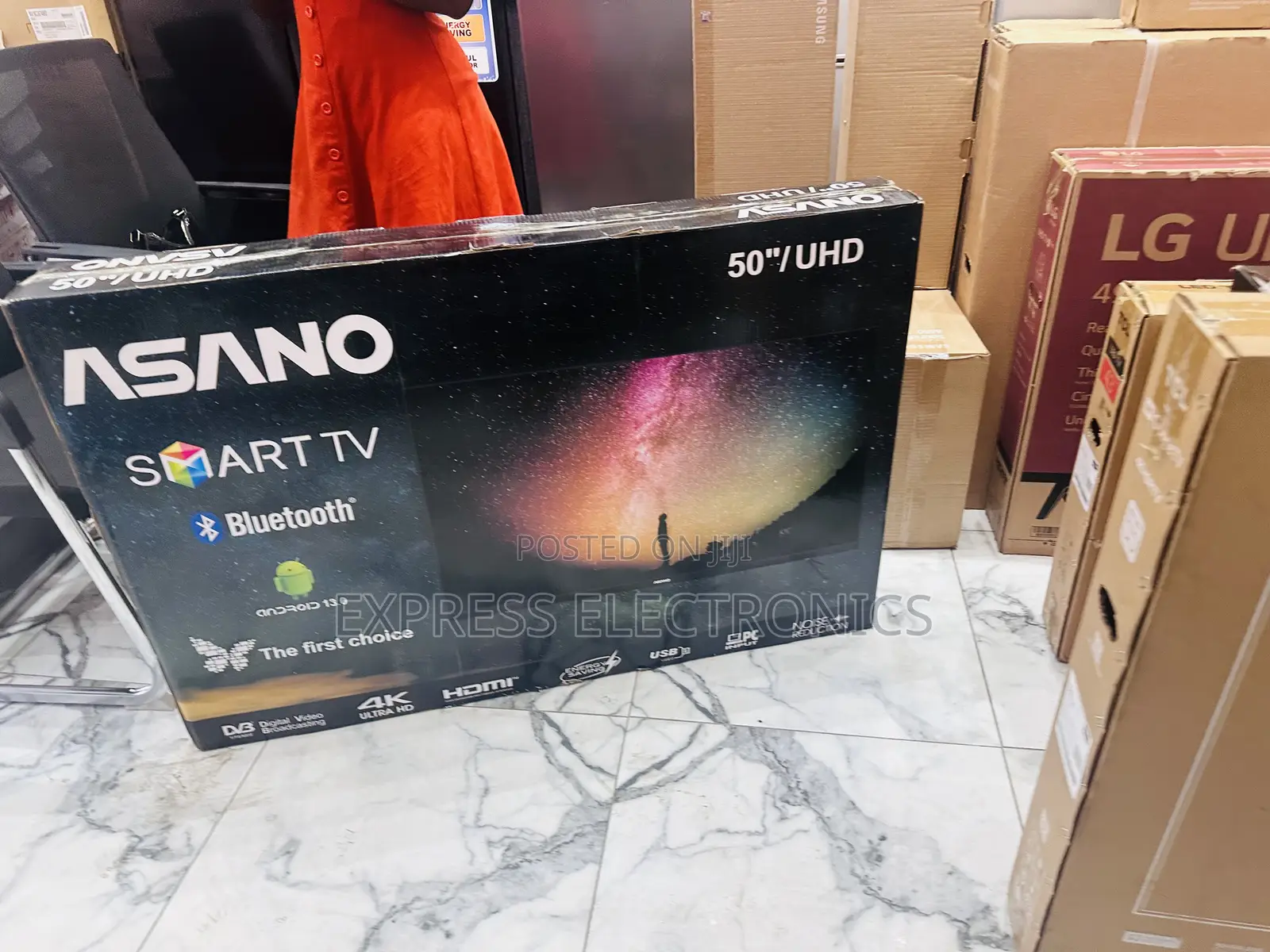 Asano 50”Uhd Smart Android Glossy Sleek Slim