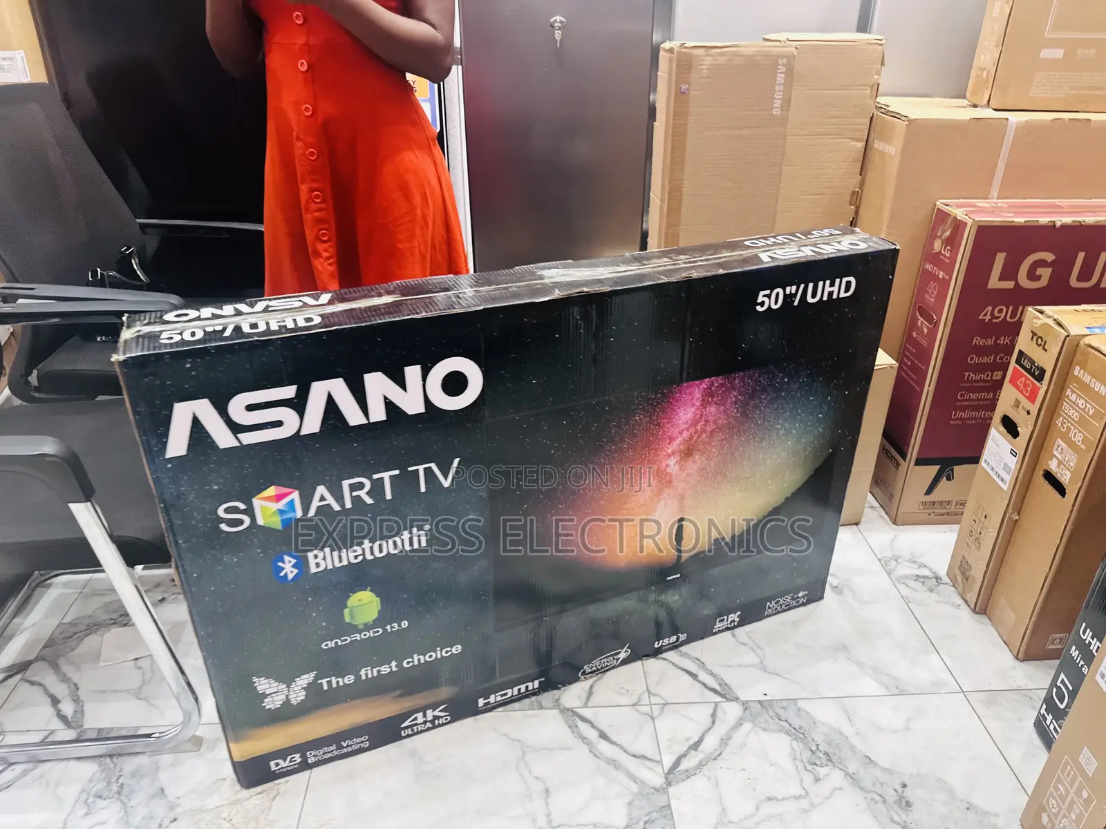 Asano 50”Uhd Smart Android Glossy Sleek Slim