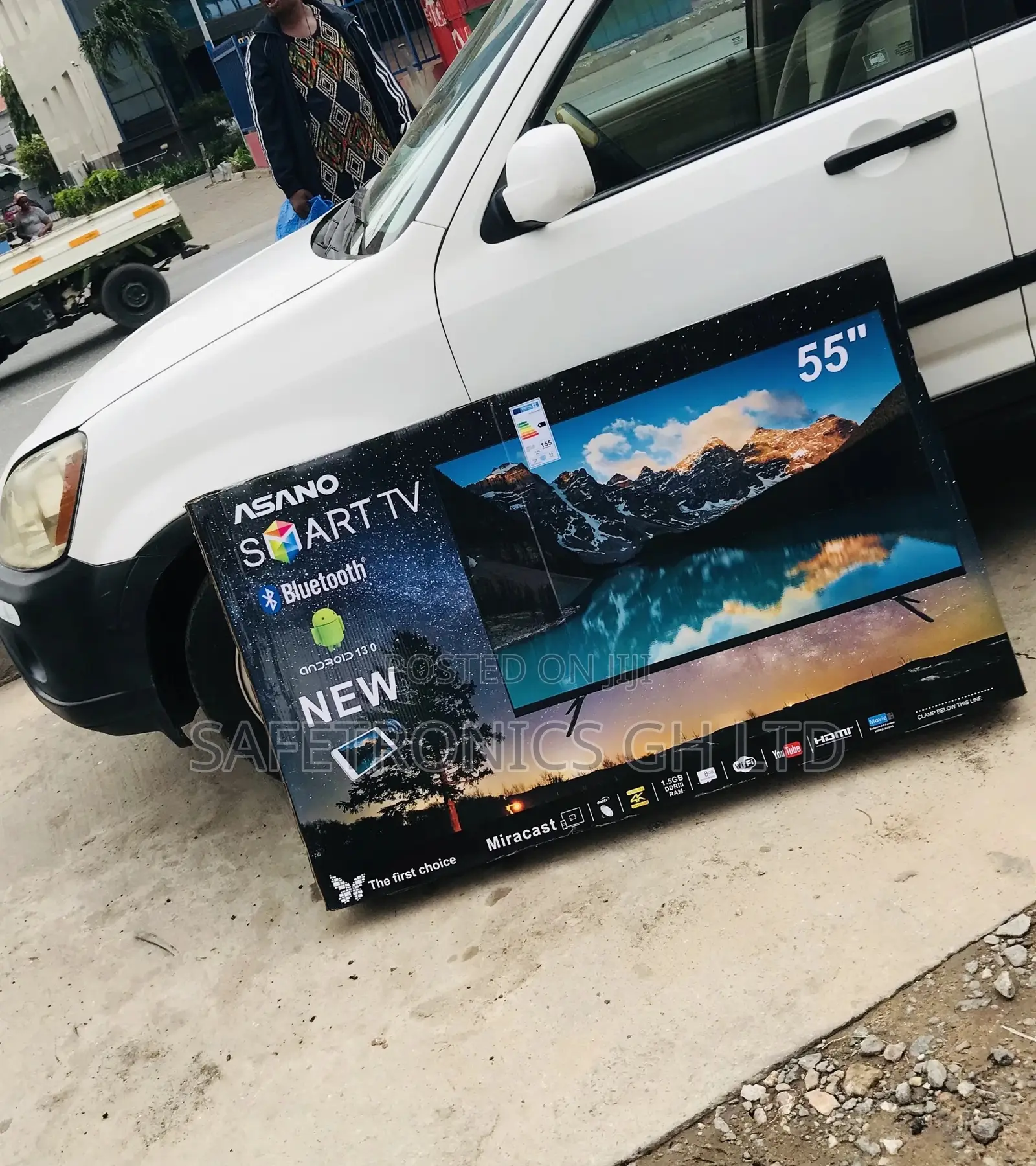 Led Glossy Asano 55 Inches Smart Electric Black Tv