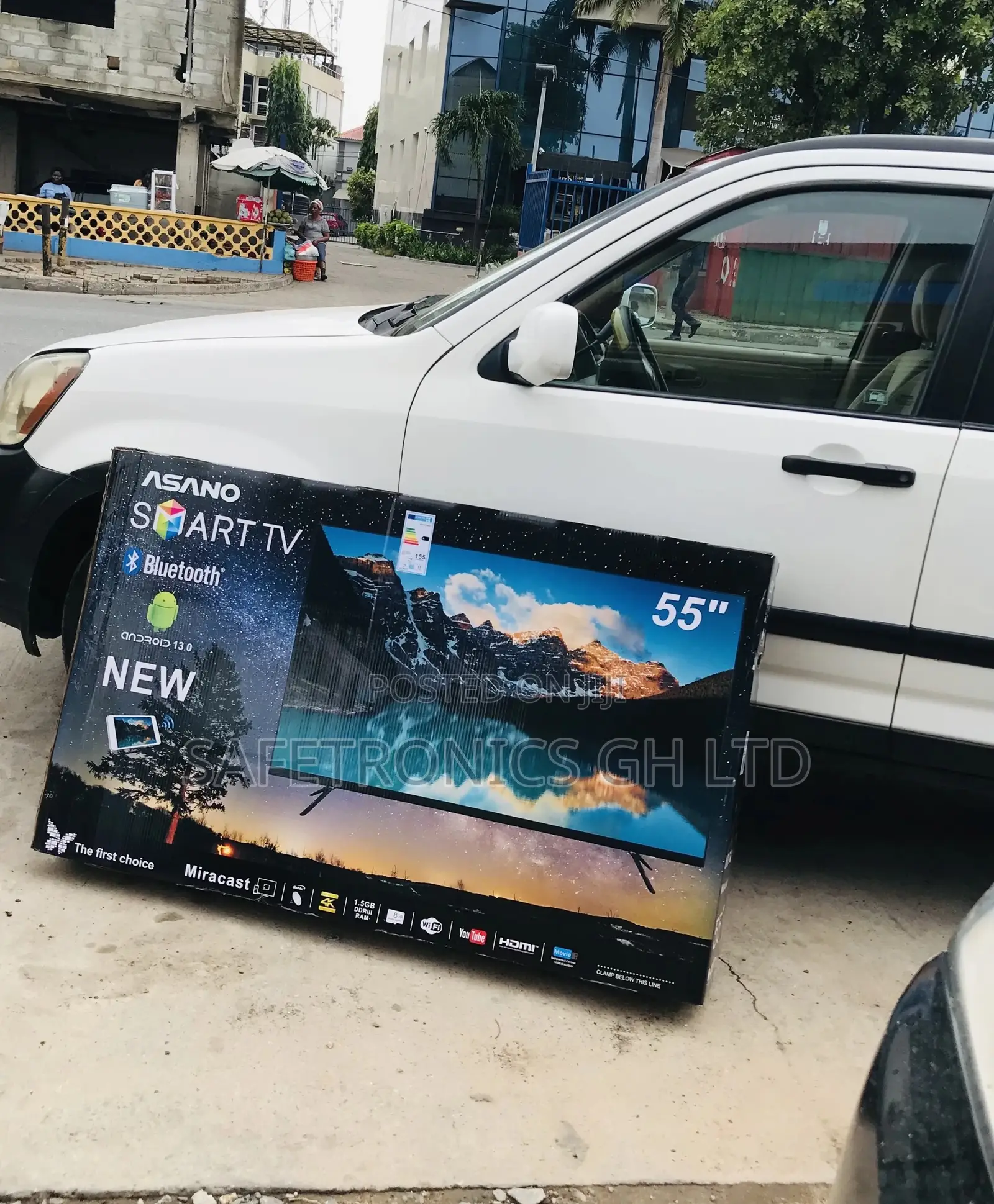 55 Inches Glossy Led Black Electric Asano Smart Tv