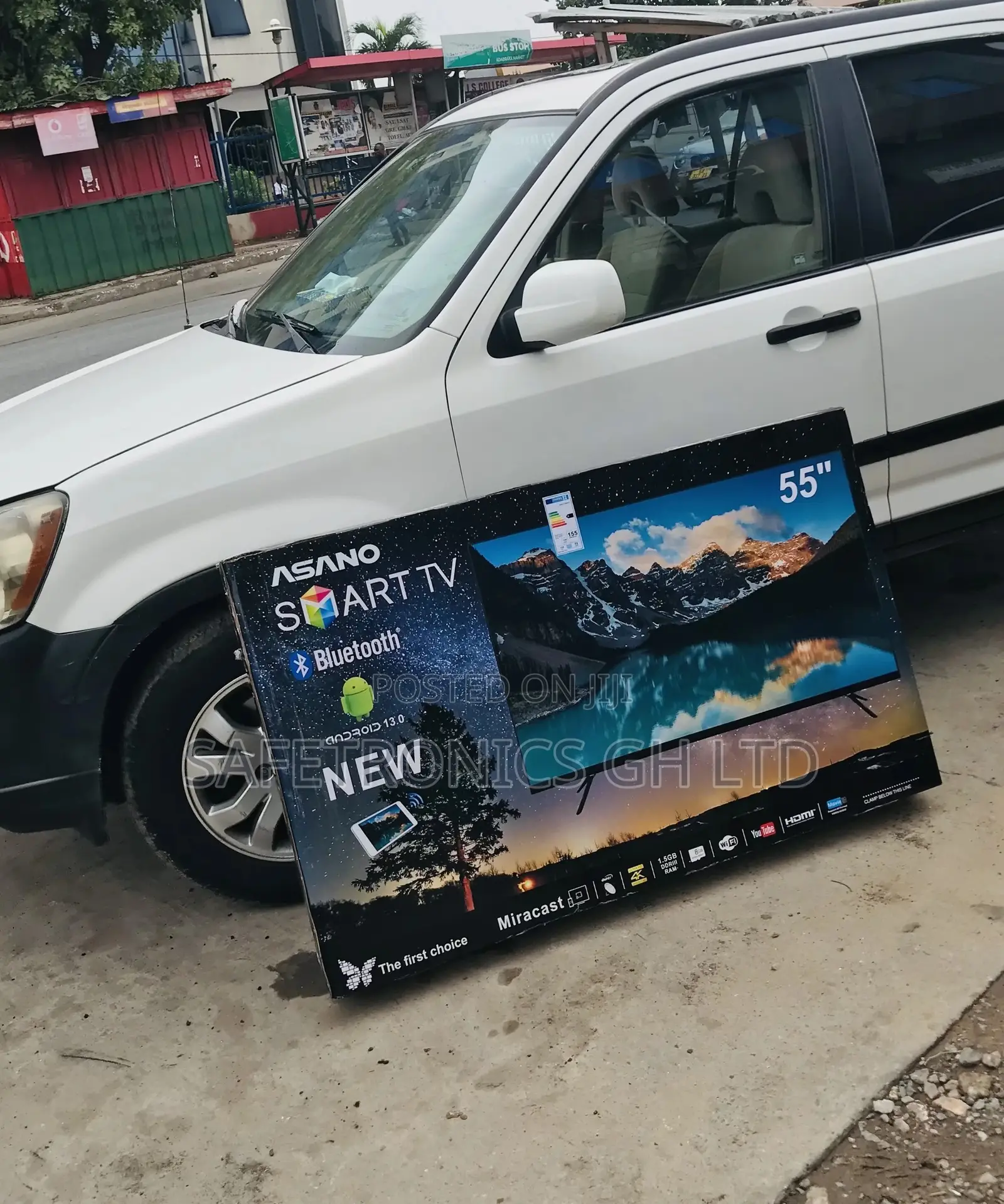 Electric Smart Asano 55 Inches Led Black Glossy Tv