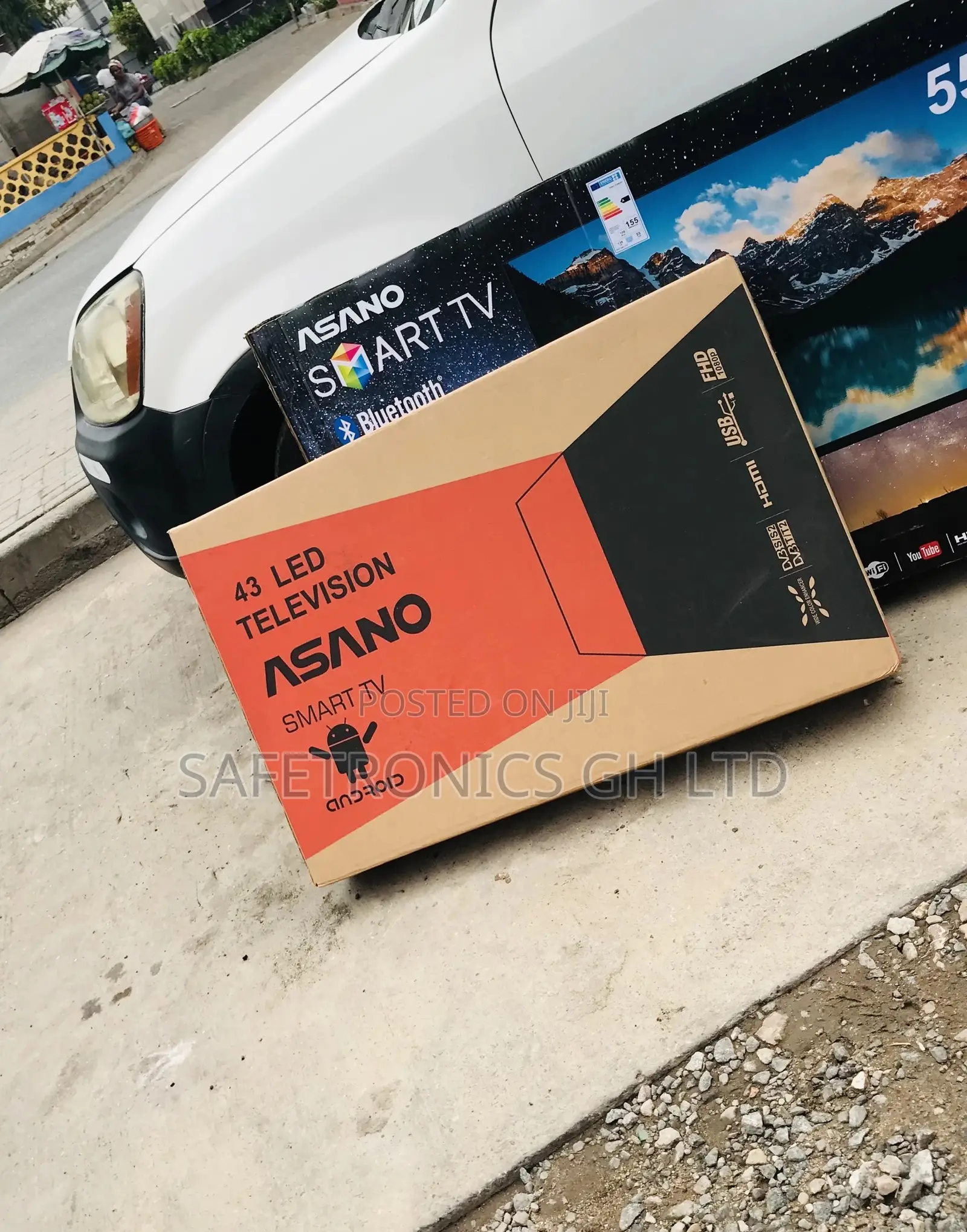 Asano 43 Inches Smart Electric Black Led Glossy Tv