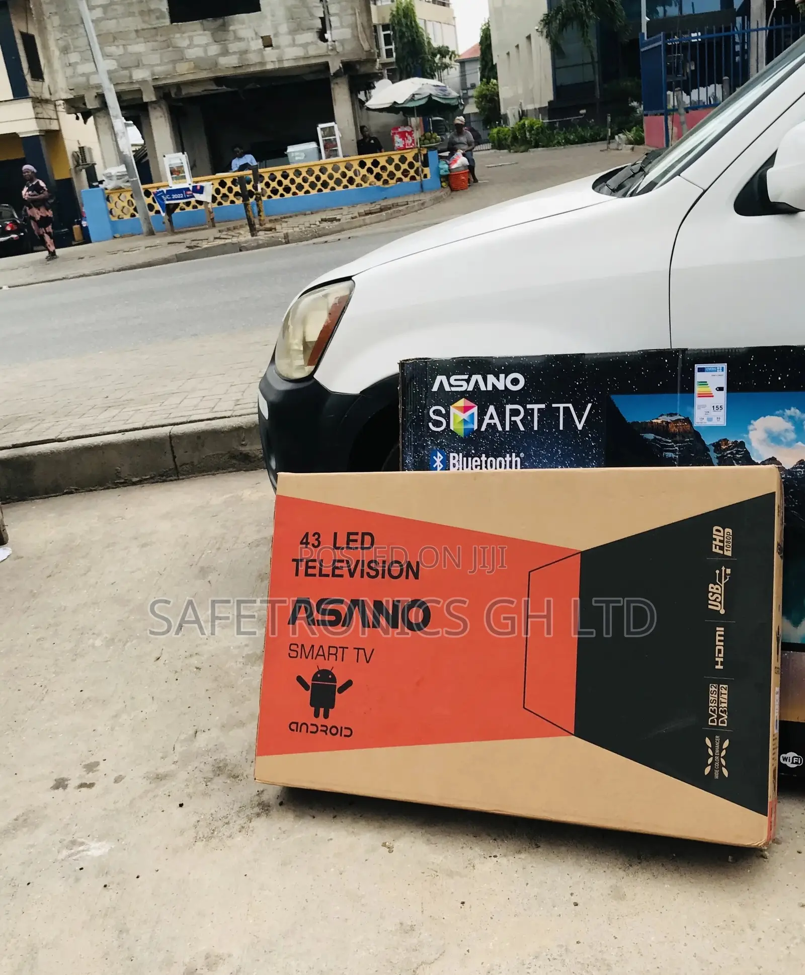 Glossy Smart Black Electric Asano Led 43 Inches Tv