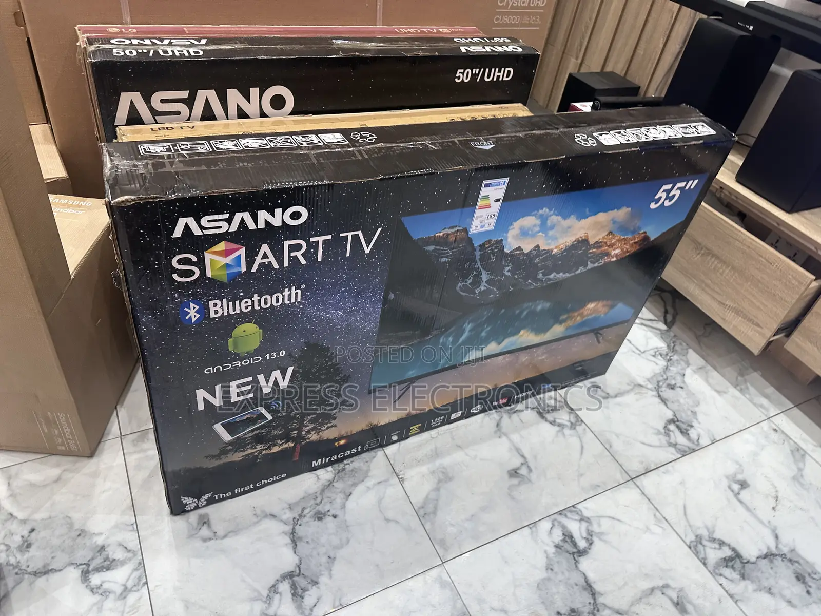 Asano Uhd Smart Glossy Slim Tv 55”