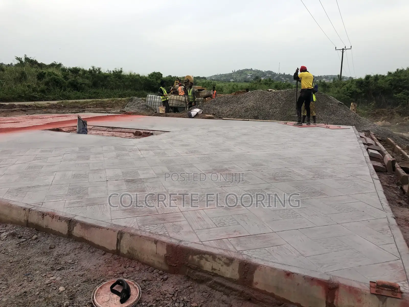 Pebble Wood Patterned Concrete